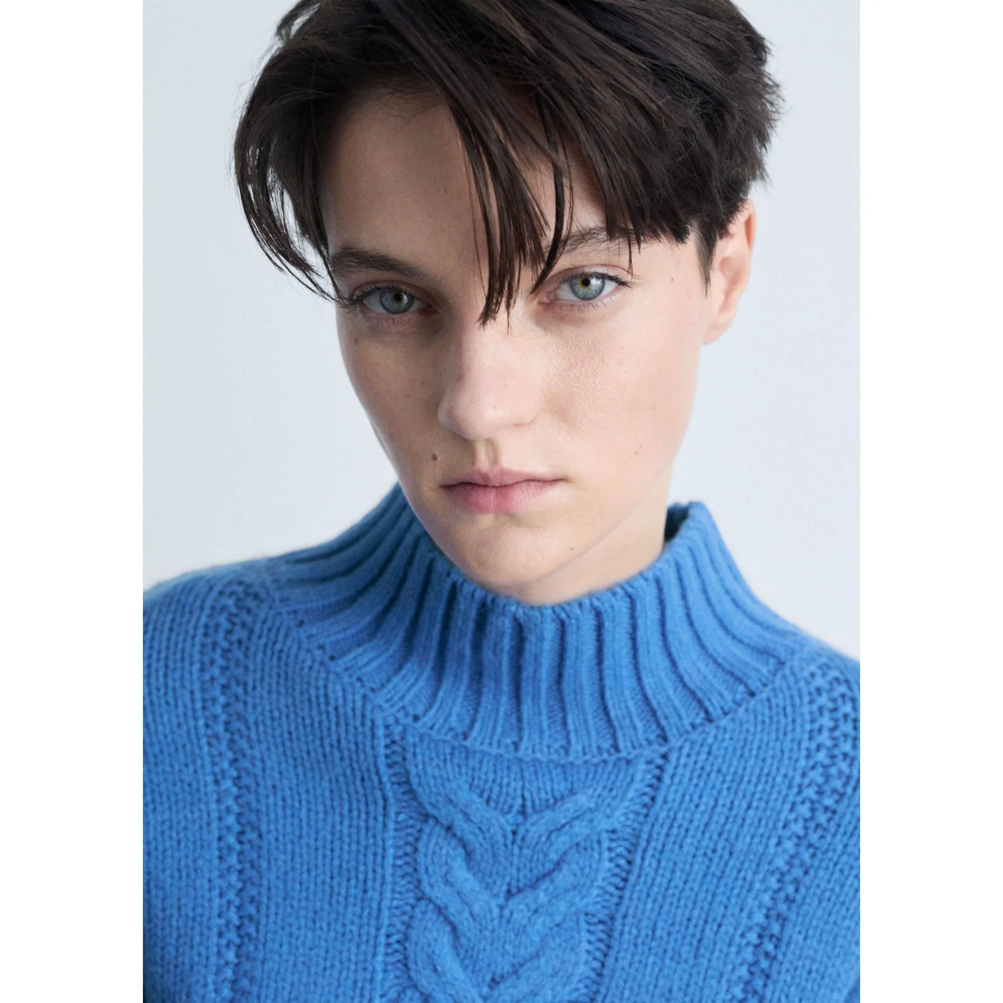 Pull-Over Torsades Col Montant - Vibrant Blue - Image 4