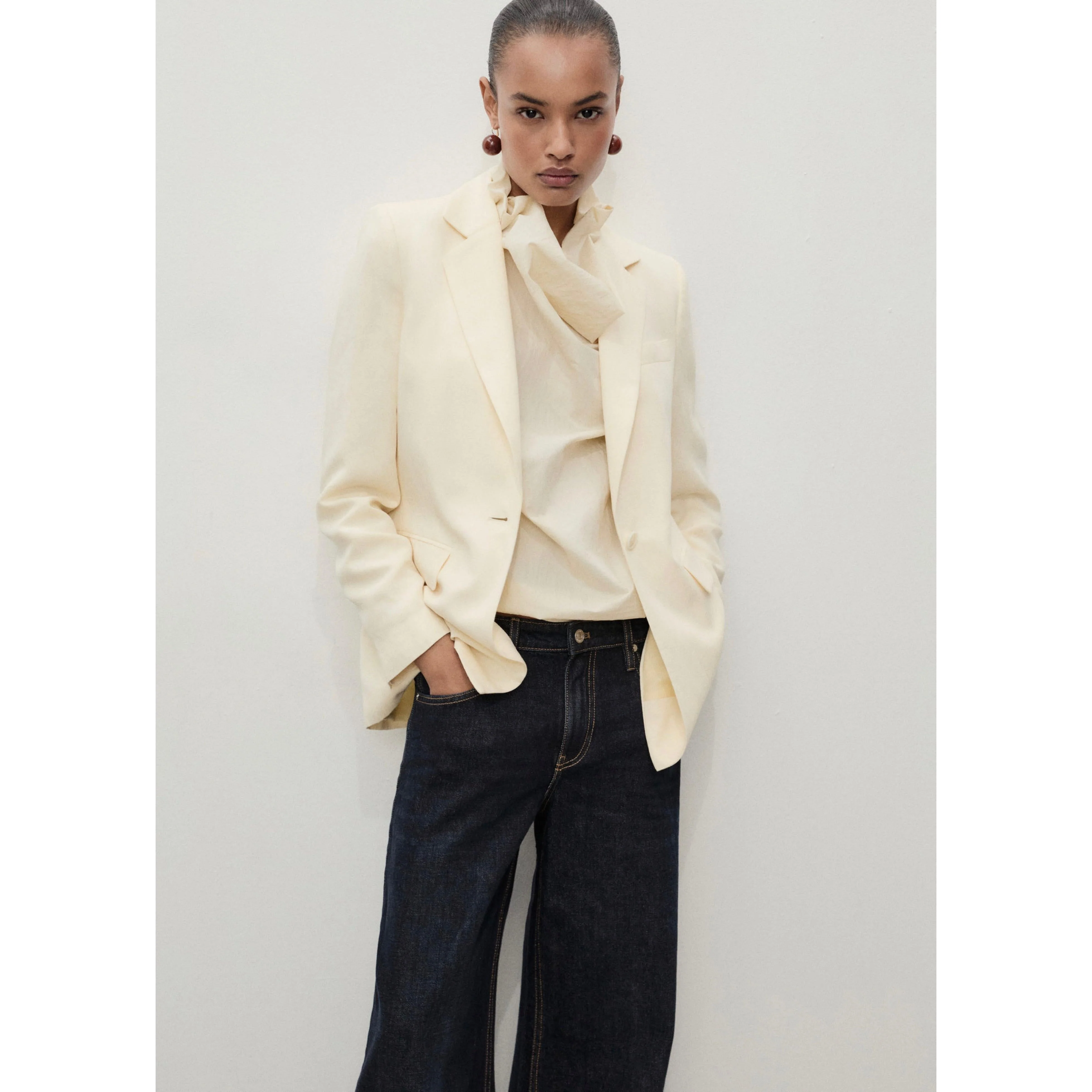 Jean Wideleg Taille Basse Rinse Wash - Open Blue - Image 4