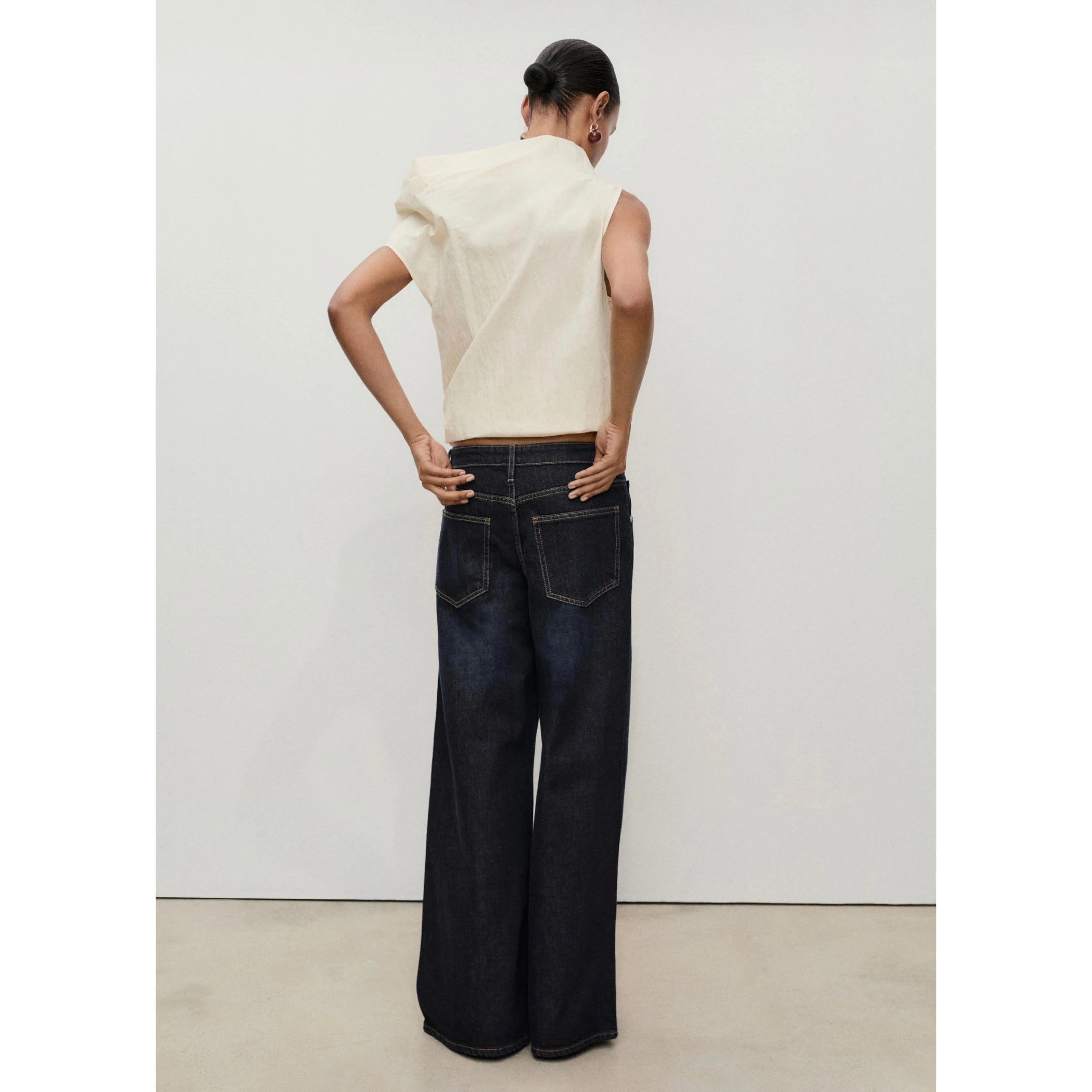 Jean Wideleg Taille Basse Rinse Wash - Open Blue - Image 8