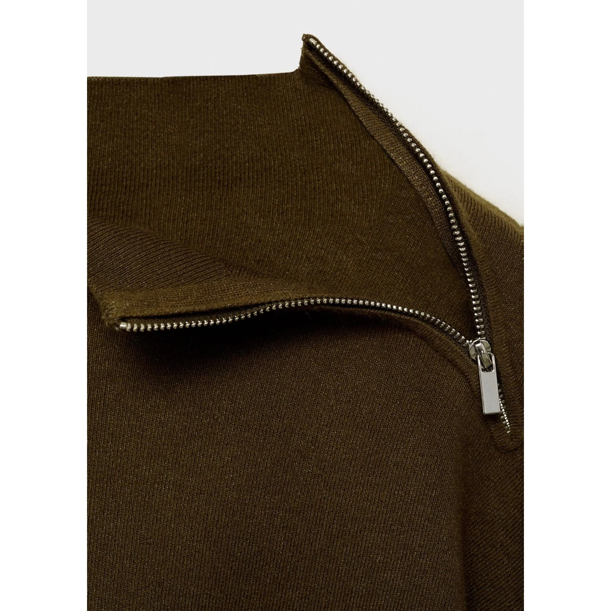 Pull-Over Col Montant Zip - Khaki - Image 9