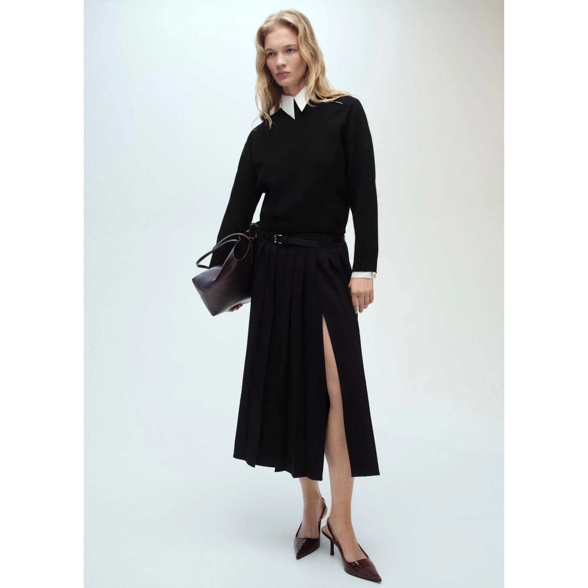 Pull-Over Col Montant Zip - Black - Image 11