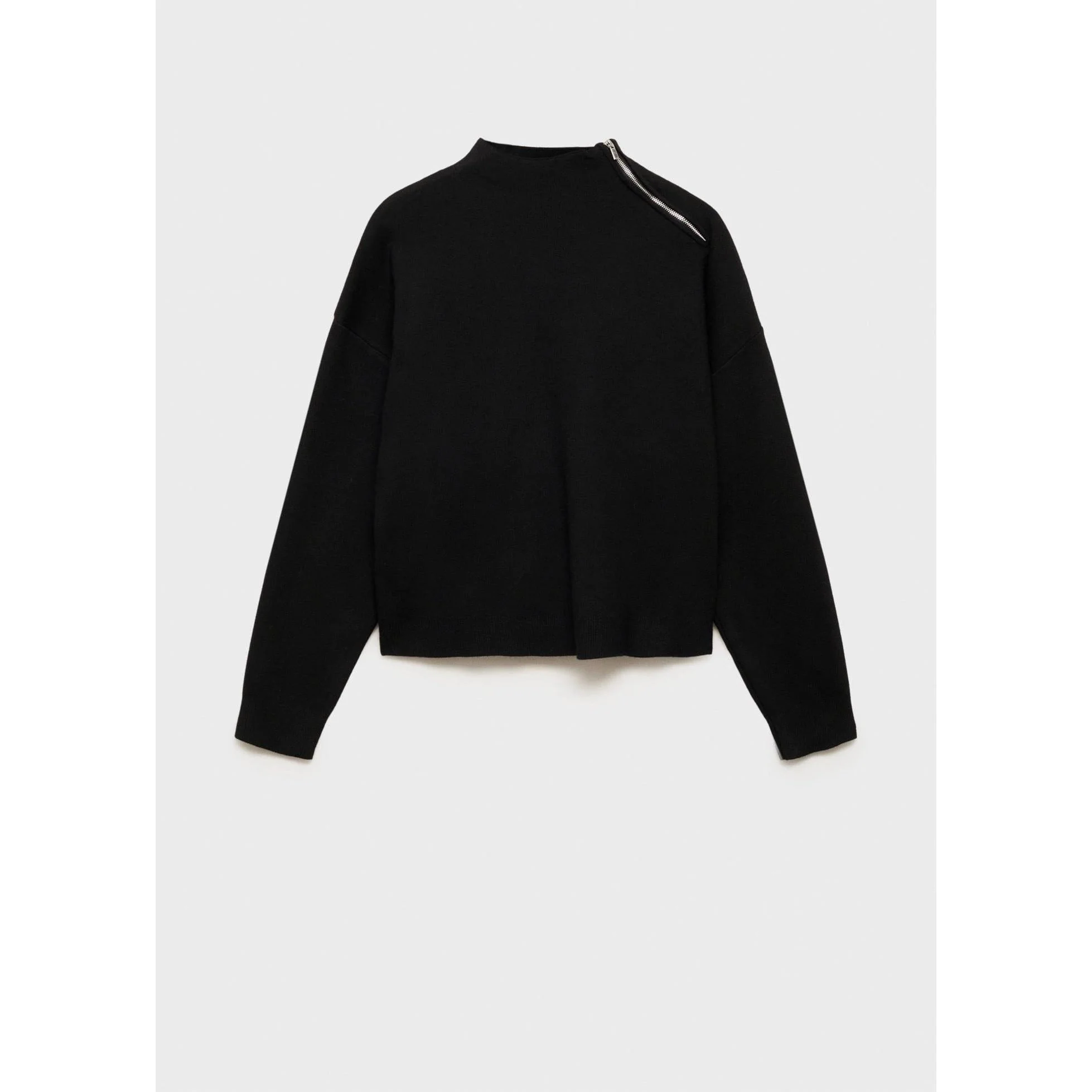 Pull-Over Col Montant Zip - Black - Image 2