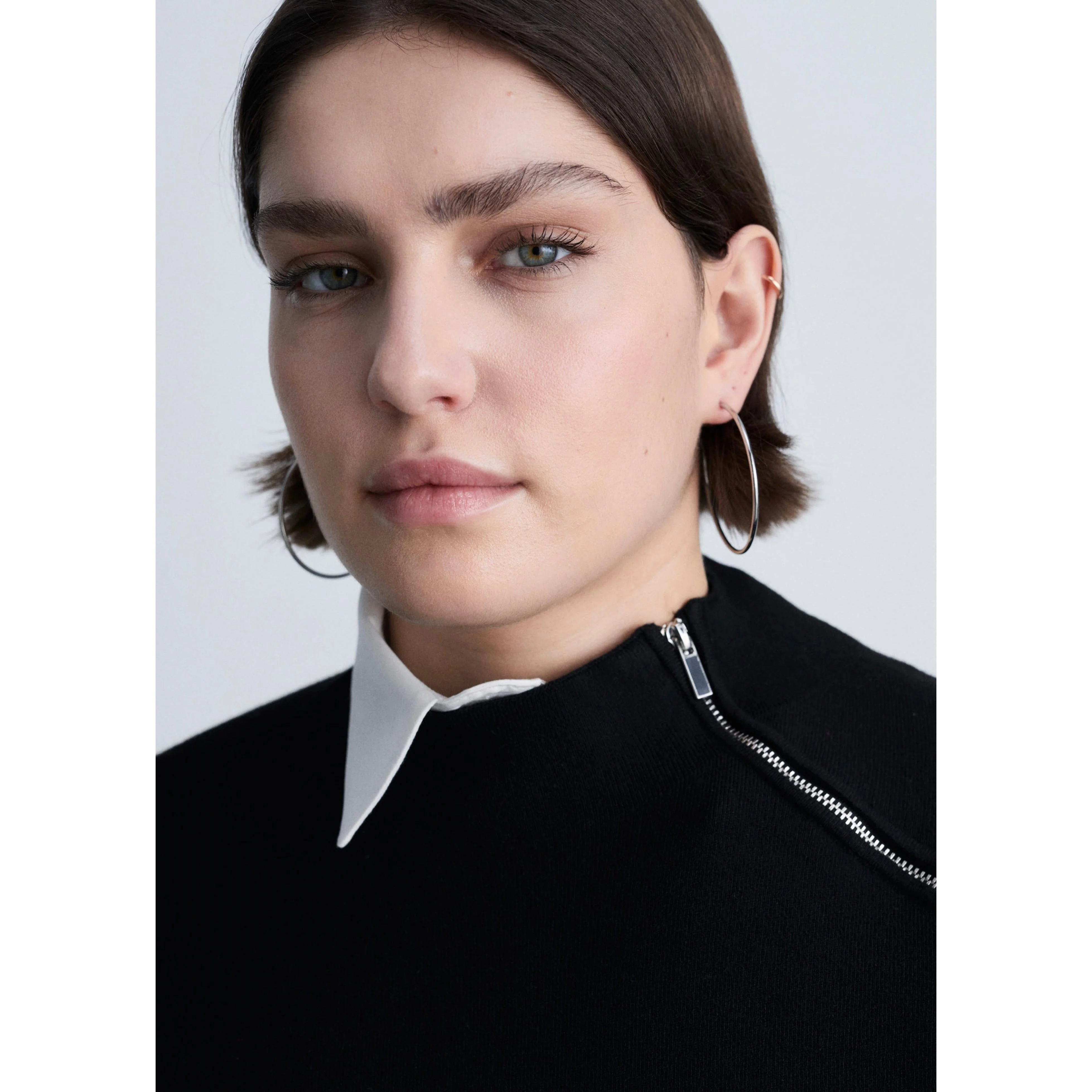 Pull-Over Col Montant Zip - Black - Image 6
