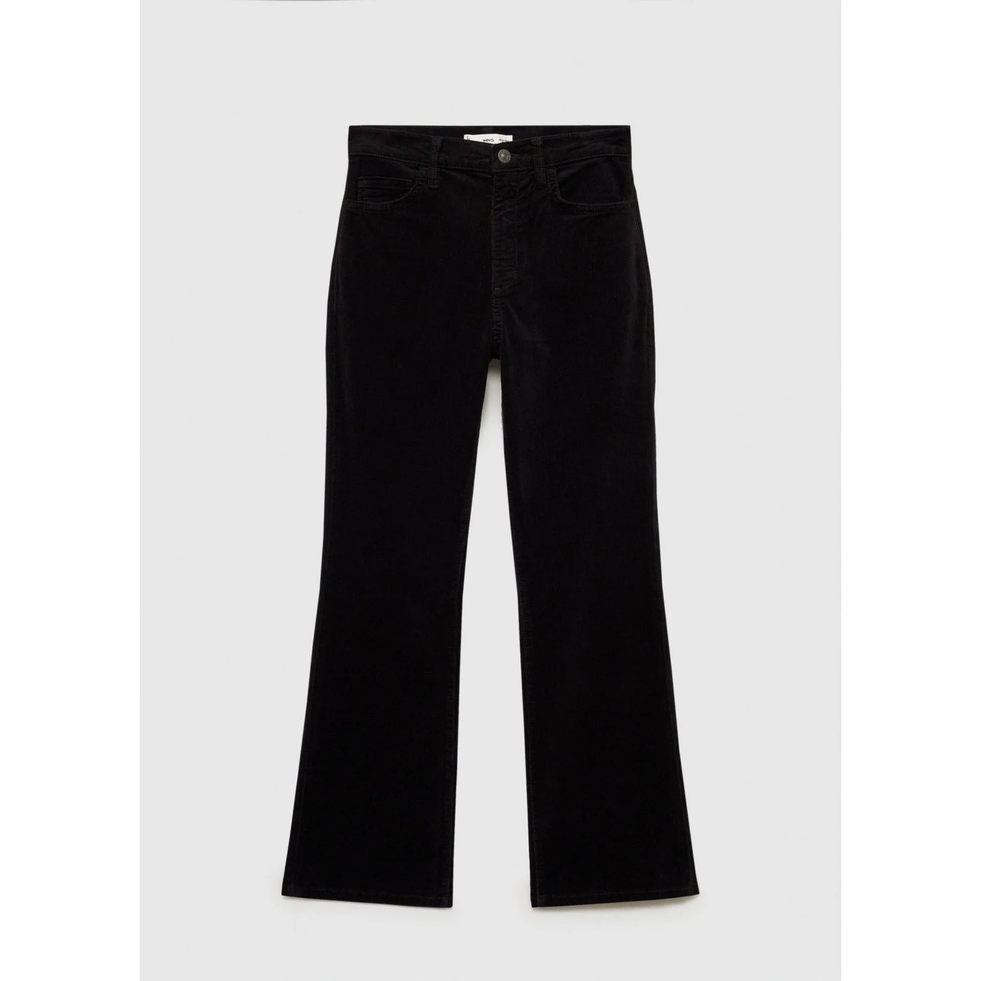 Jean Sienna Flare Crop Velours Côtelé - Black Denim - Image 2