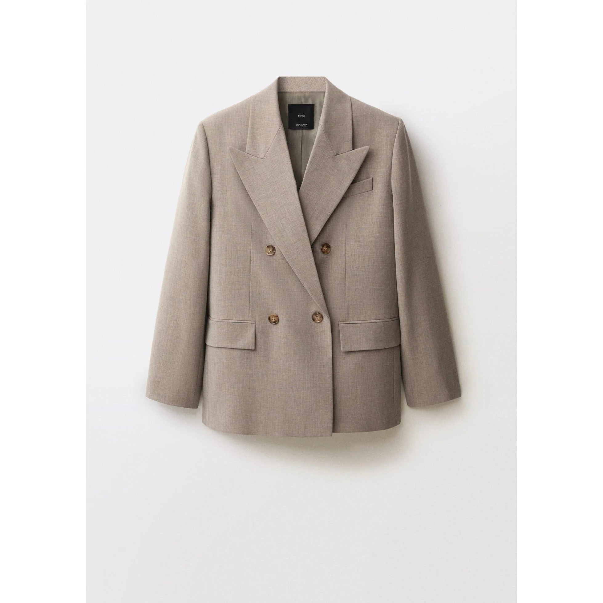 Blazer Costume Laine Mélangée - Medium Brown - Image 2