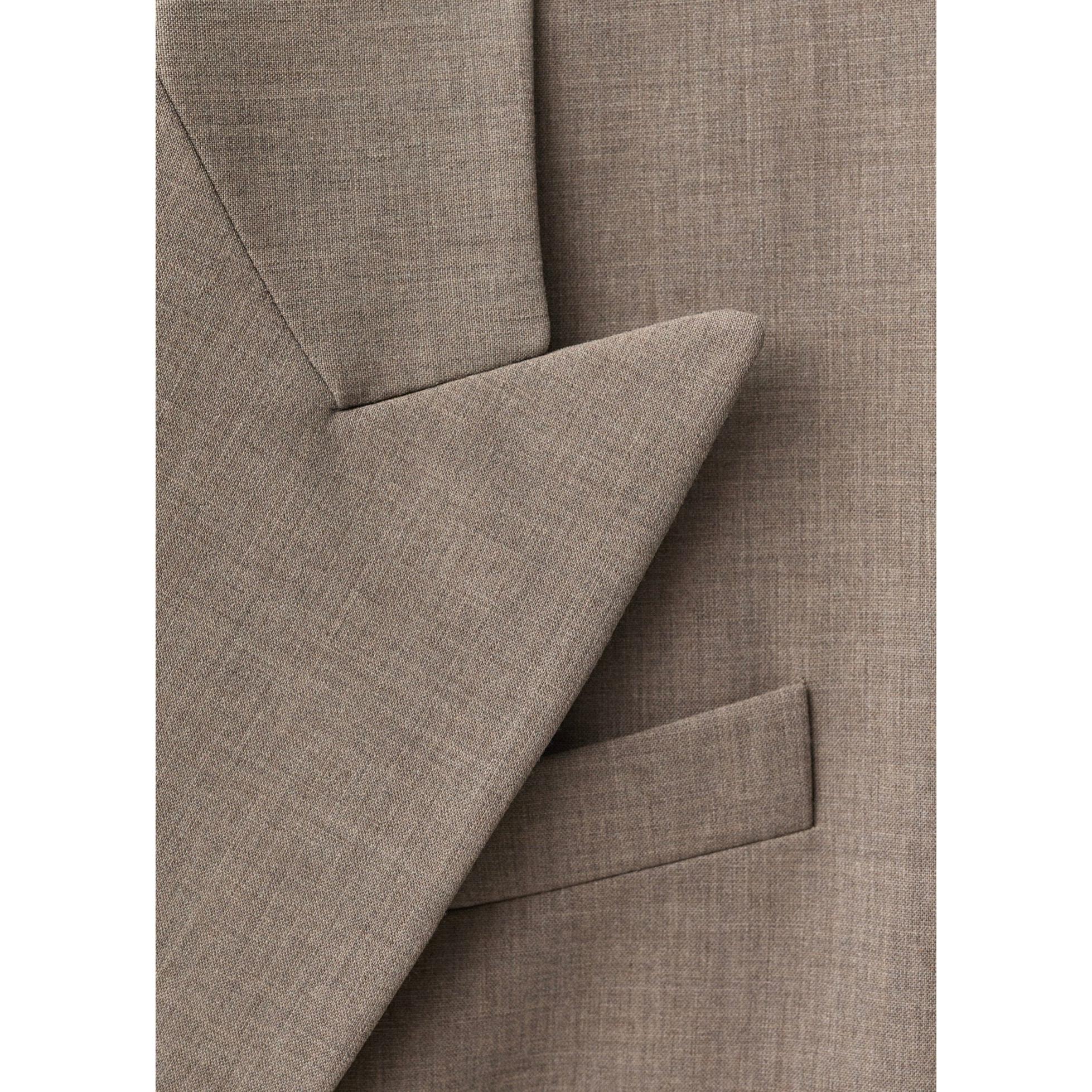 Blazer Costume Laine Mélangée - Medium Brown - Image 5