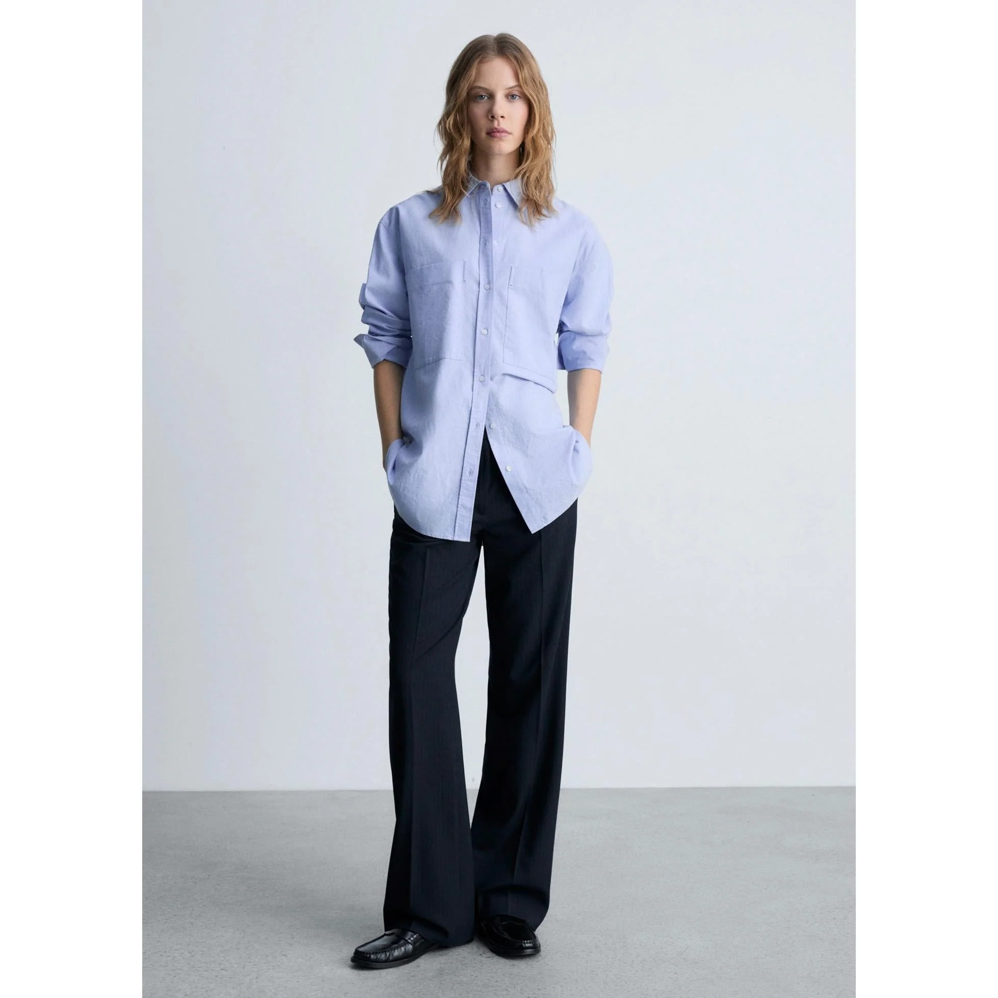 Pantalon De Costume Fines Rayures - Dark Navy - Image 4