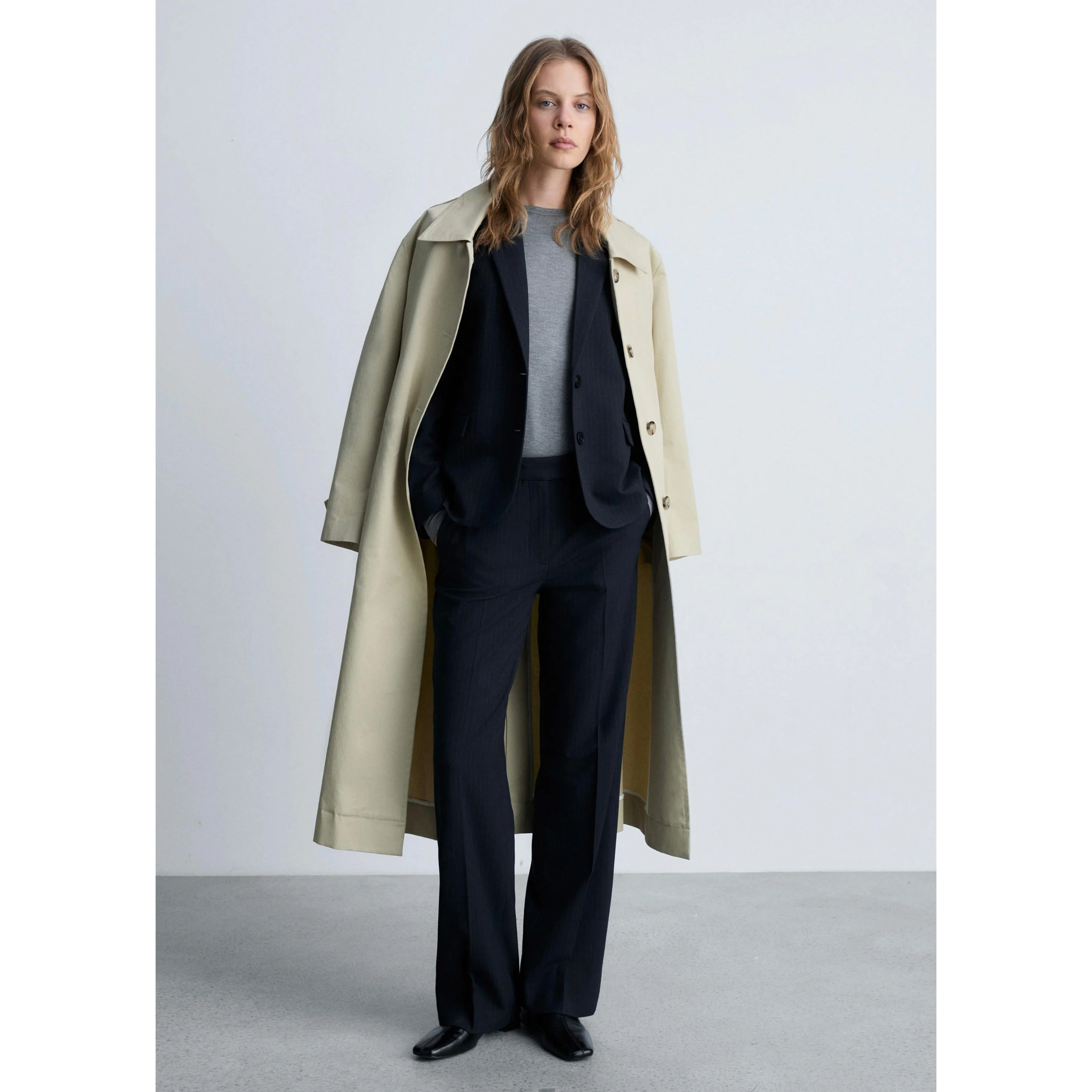 Pantalon De Costume Fines Rayures - Dark Navy - Image 8