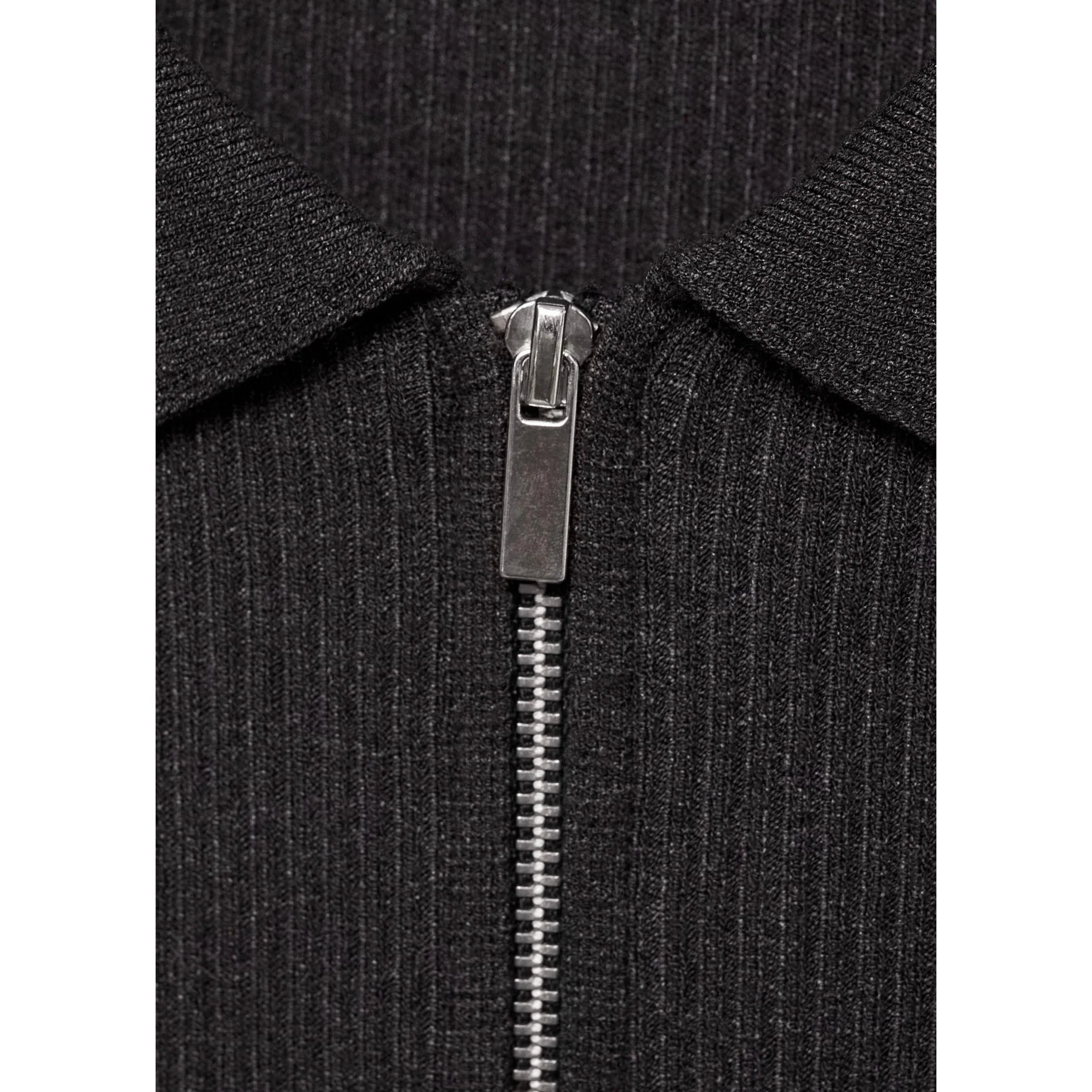 Cardigan Maille Fermeture Éclair - Dark Grey - Image 6