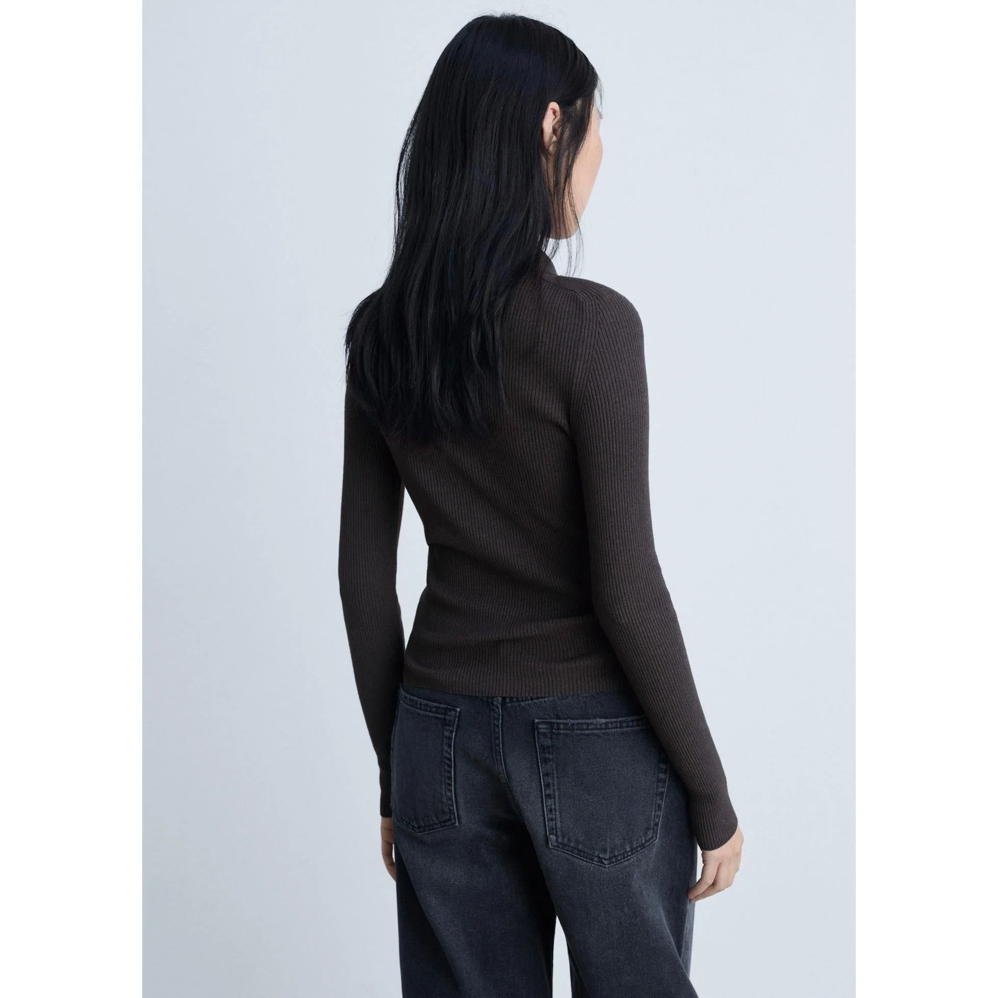 Cardigan Maille Fermeture Éclair - Dark Grey - Image 7