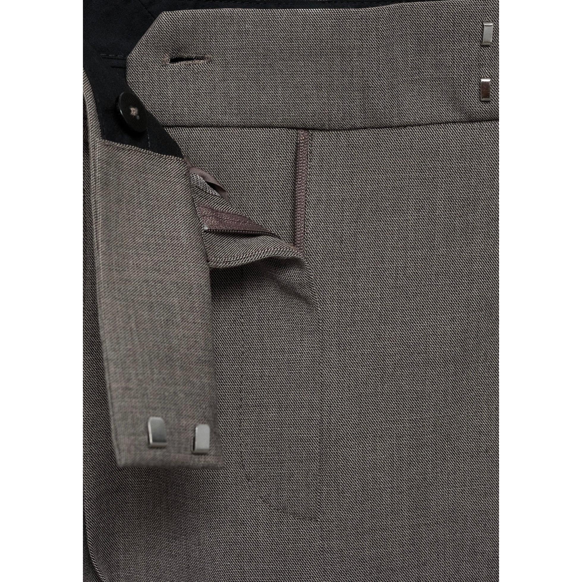 Wideleg Suit Trousers - Brown - Image 7