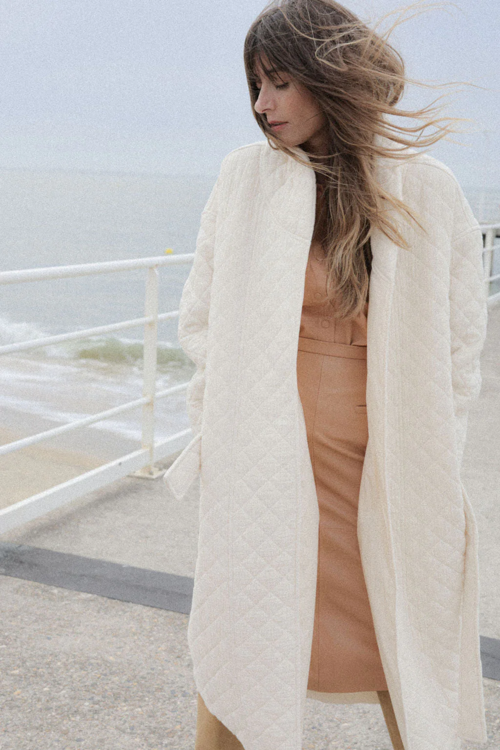 Manteau Neptune Long - écru - Image 3