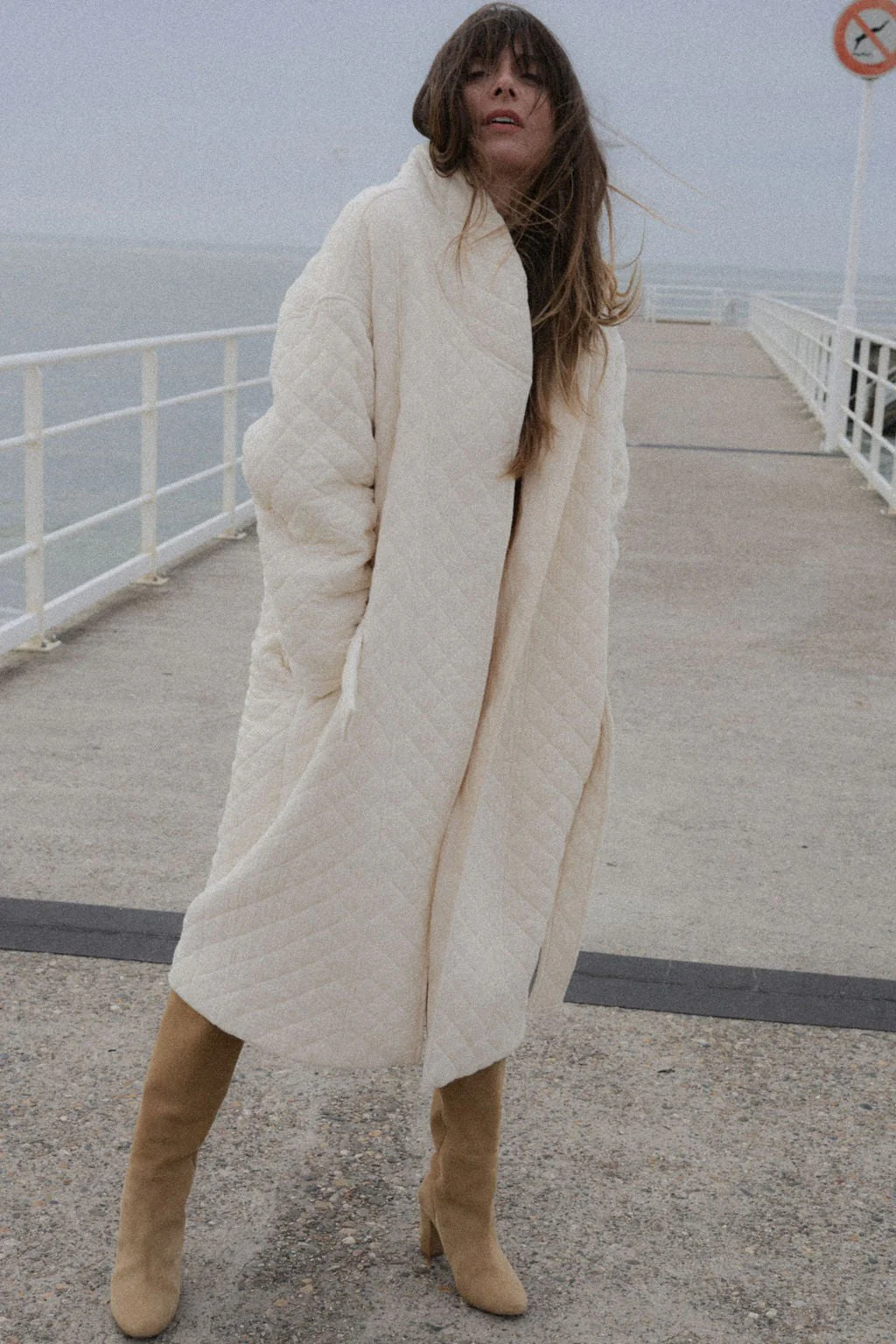 Manteau Neptune Long - écru - Image 4