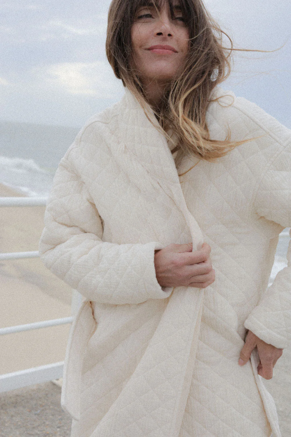 Manteau Neptune Long - écru - Image 5