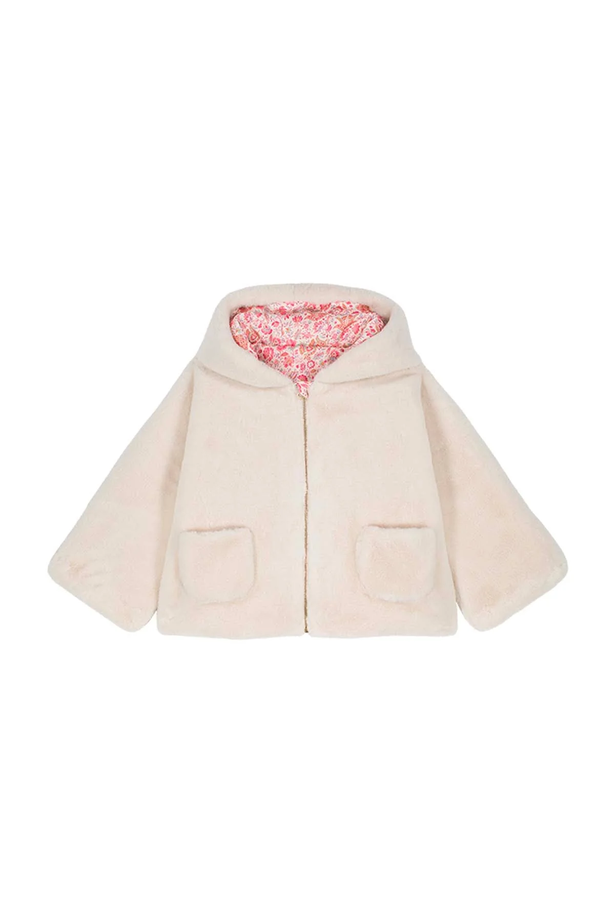 Manteau Réversible Felvet - Champs De Fleurs Crème - Enfant - Image 2