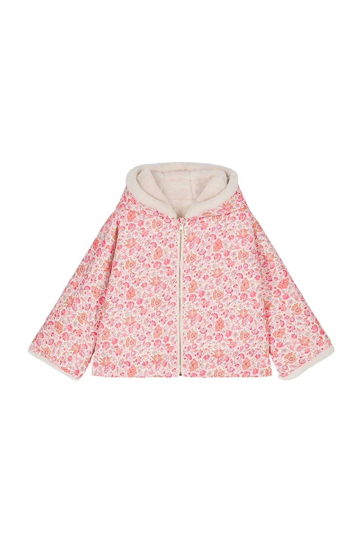 Manteau Réversible Felvet - Champs De Fleurs Crème - Enfant - Image 3
