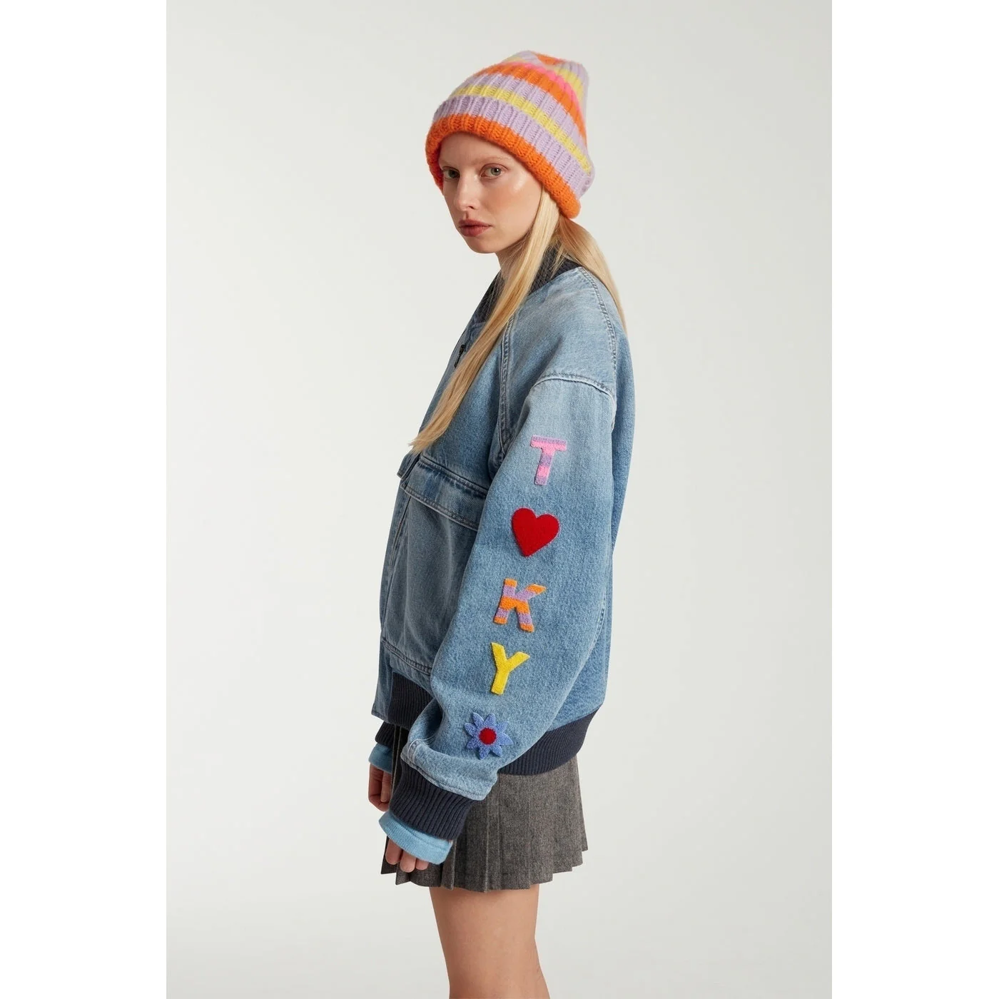 Veste Denim Hello Tokyo Bomber - Image 4