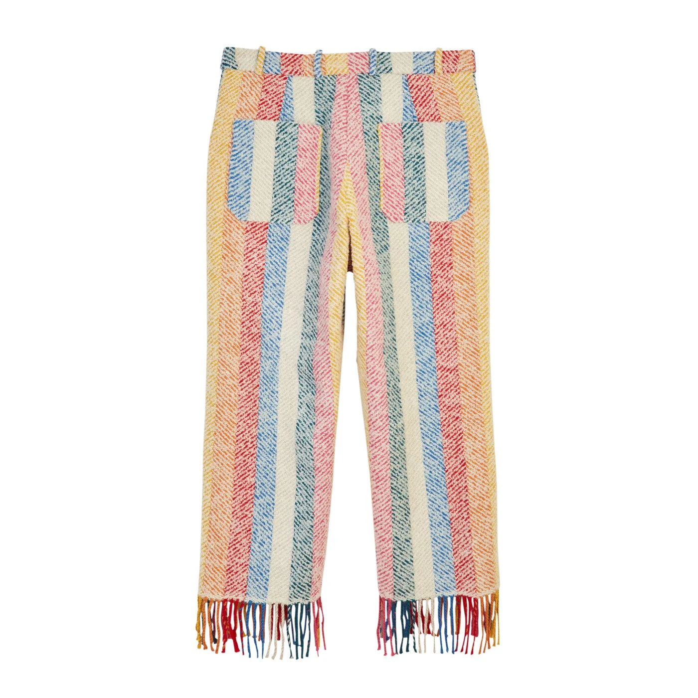 Pantalon Stripe Blanket Fringed Hem - Image 4
