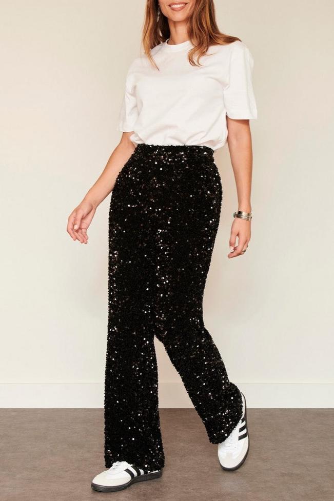 Pantalon Paillette - Noir - Image 2