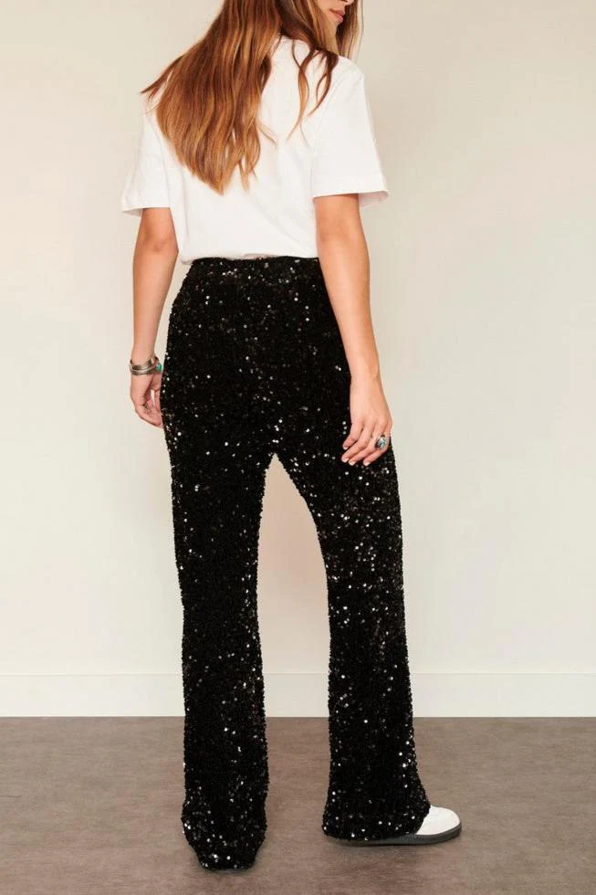 Pantalon Paillette - Noir - Image 4