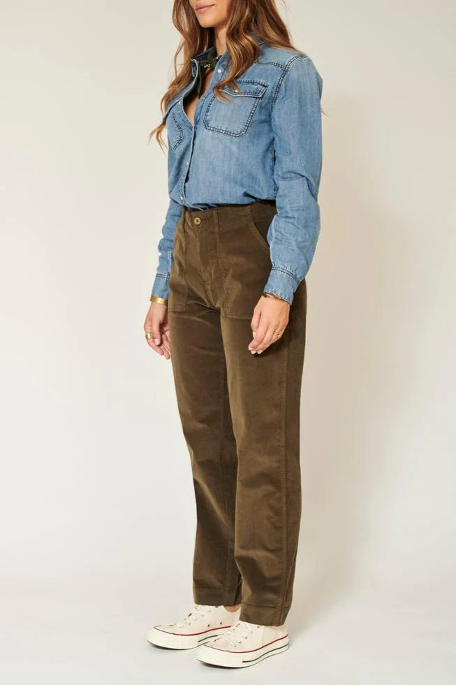 Pantalon Parade.New Velvet.Vl - Kaki - Image 4