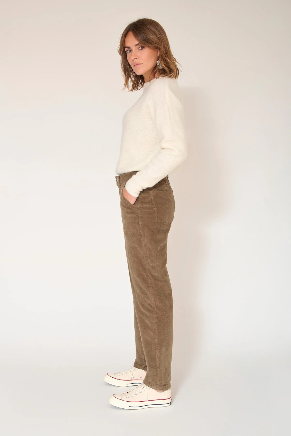 Pantalon Phenomene Velvet Chic - Kaki - Image 4