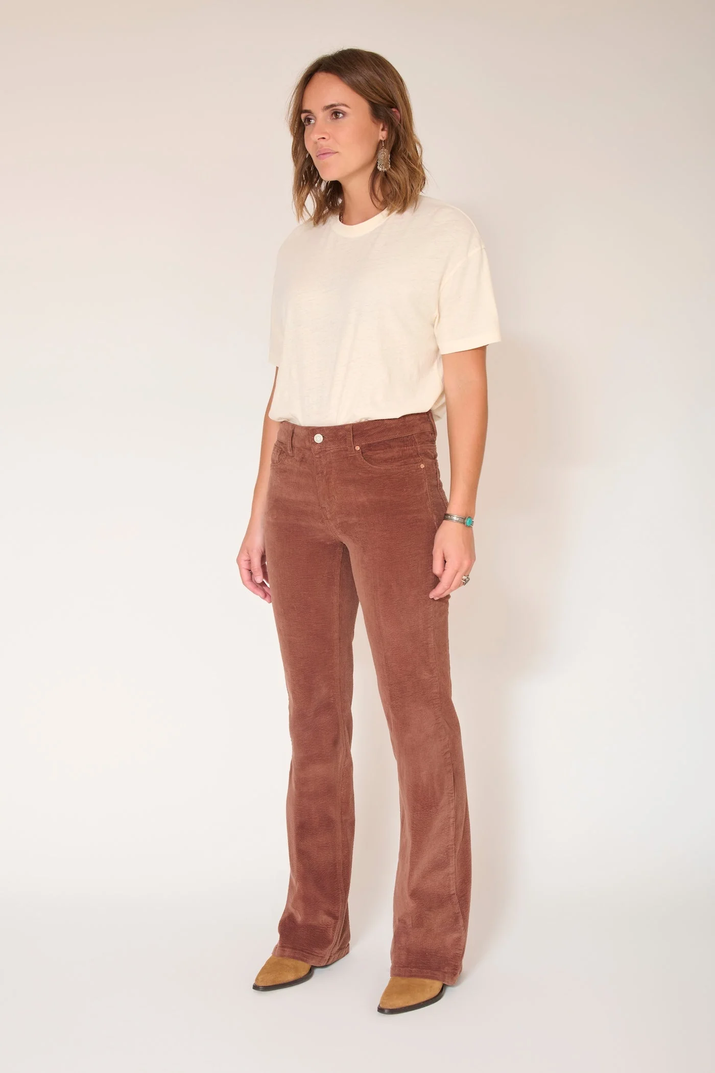 Pantalon The Queen Soft Corduroy - Coffee - Image 2
