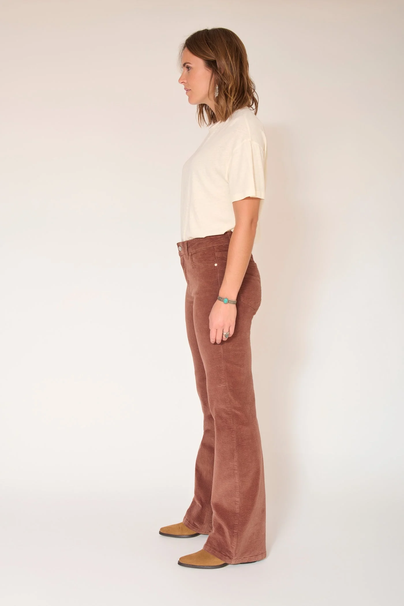 Pantalon The Queen Soft Corduroy - Coffee - Image 3