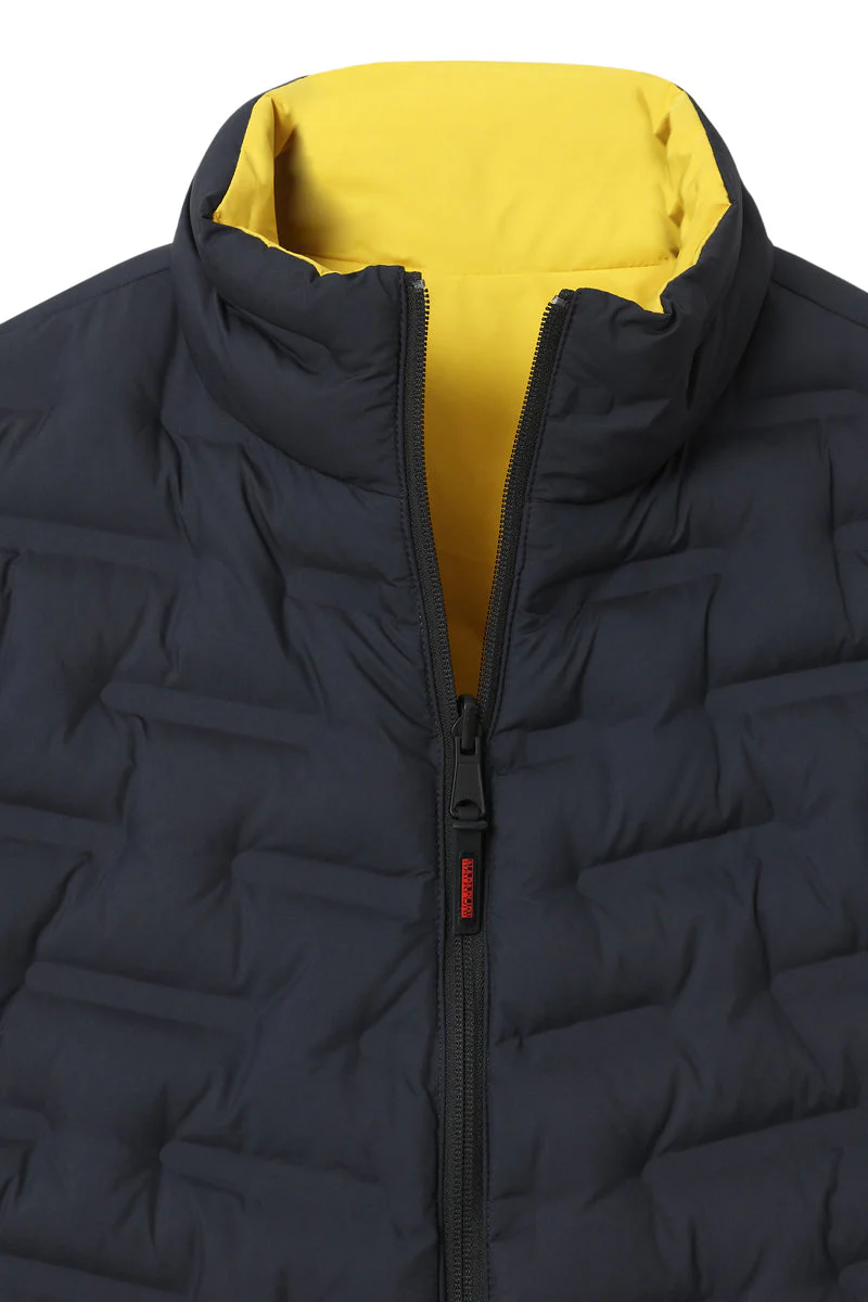 Veste Réversible A-Alvar Bleu Marine Et Jaune - Homme - Image 3