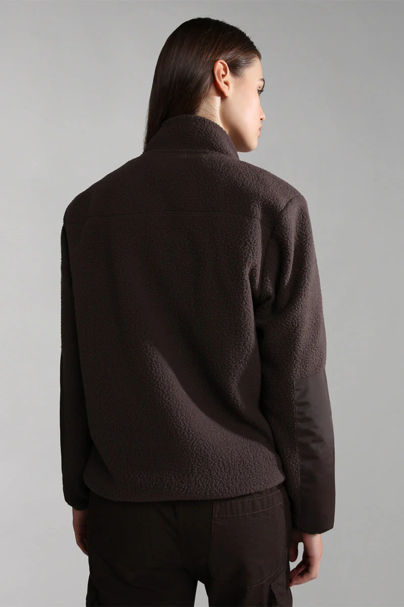 Sweat T-Rappel Marron Foncé - Femme - Image 2