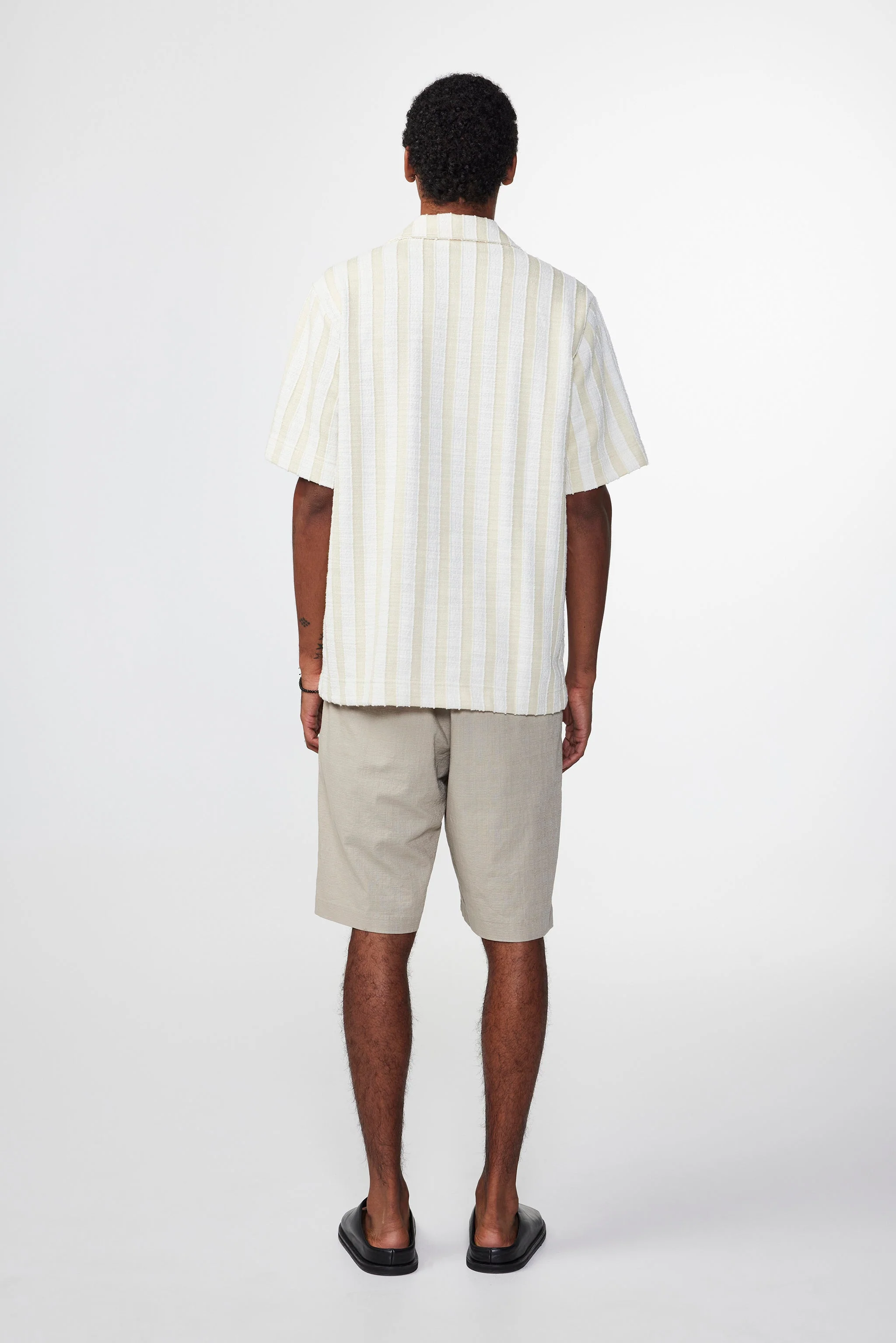 Chemise Julio SS - Khaki Stripe - Image 3