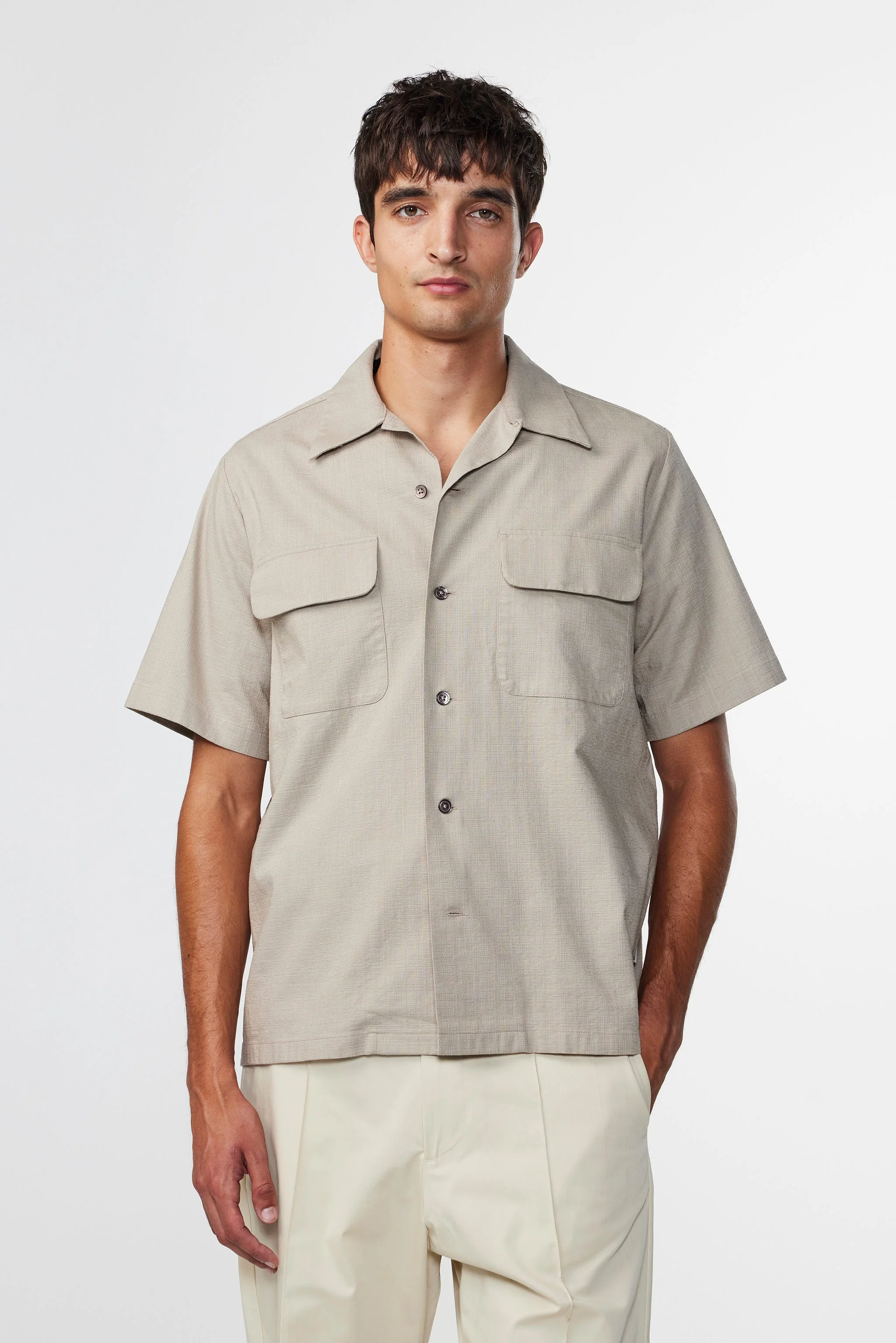 Chemise Daniel SS - Khaki Stone - Image 2