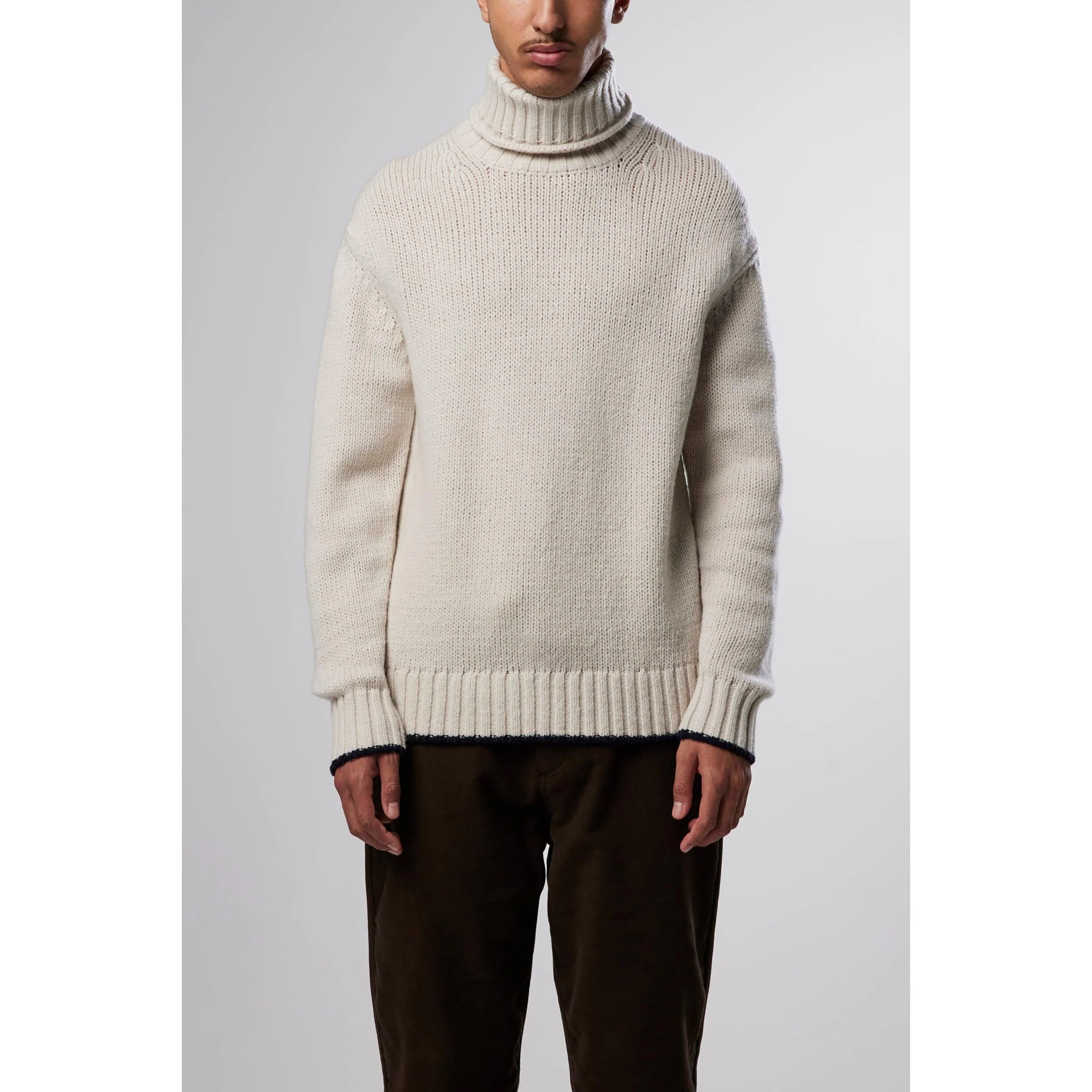 Pull Col Roulé Bert - Ecru - Image 2