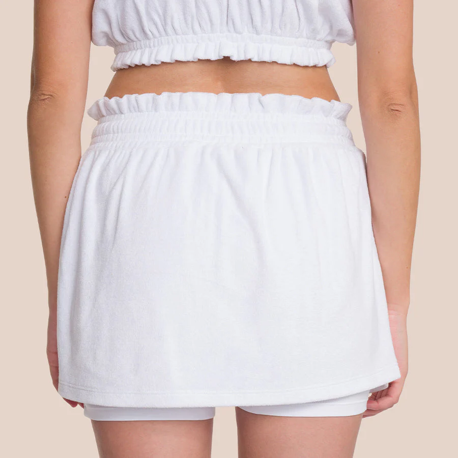Jupe-Short Willow Frottee - Blanc - Image 3