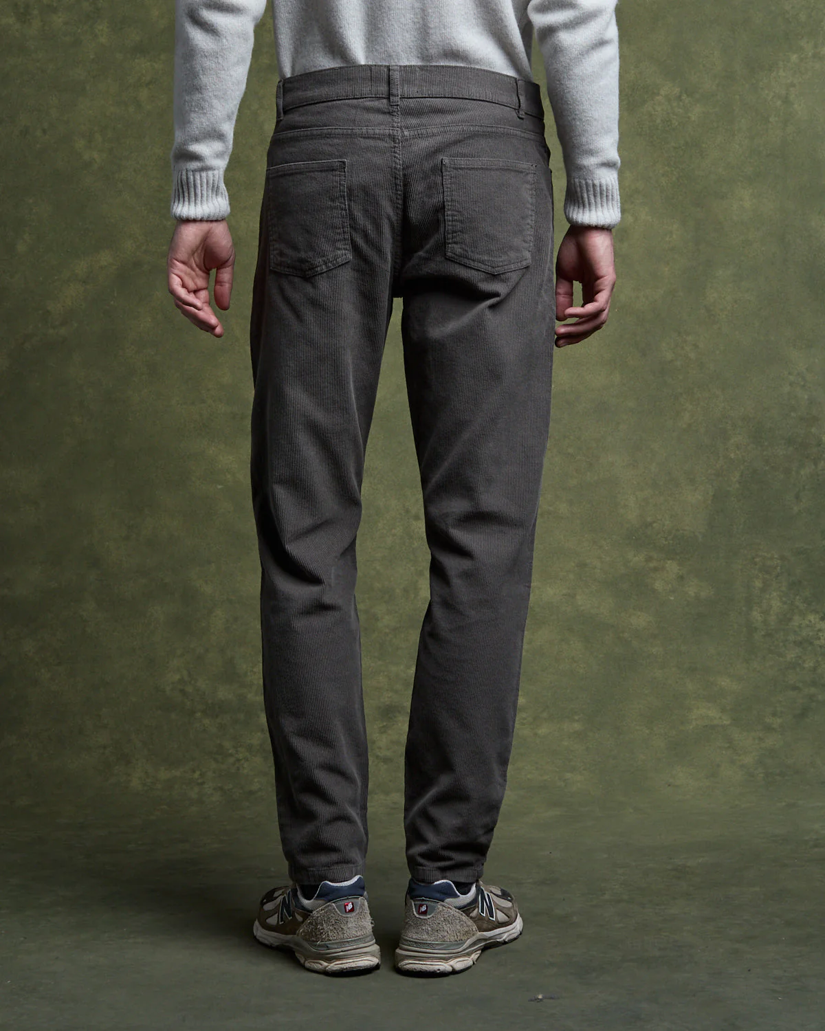 Pantalon Cinq Poches Dean Velours - Galet - Image 4