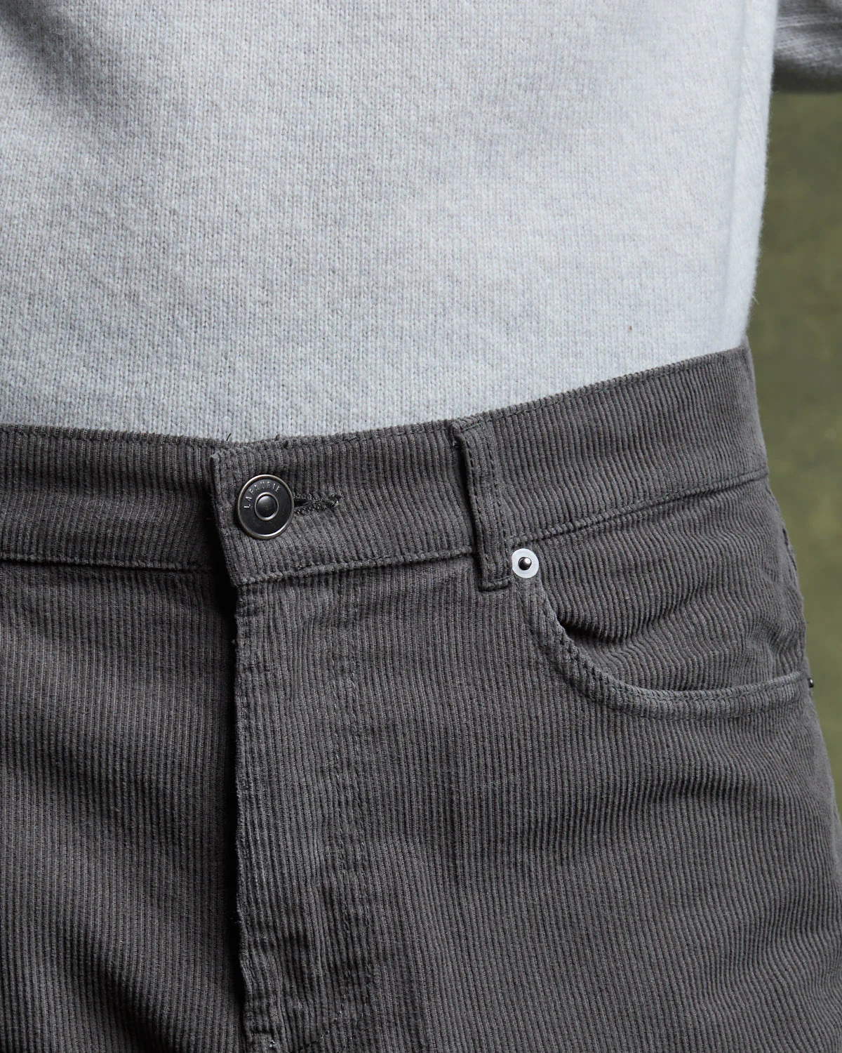Pantalon Cinq Poches Dean Velours - Galet - Image 6