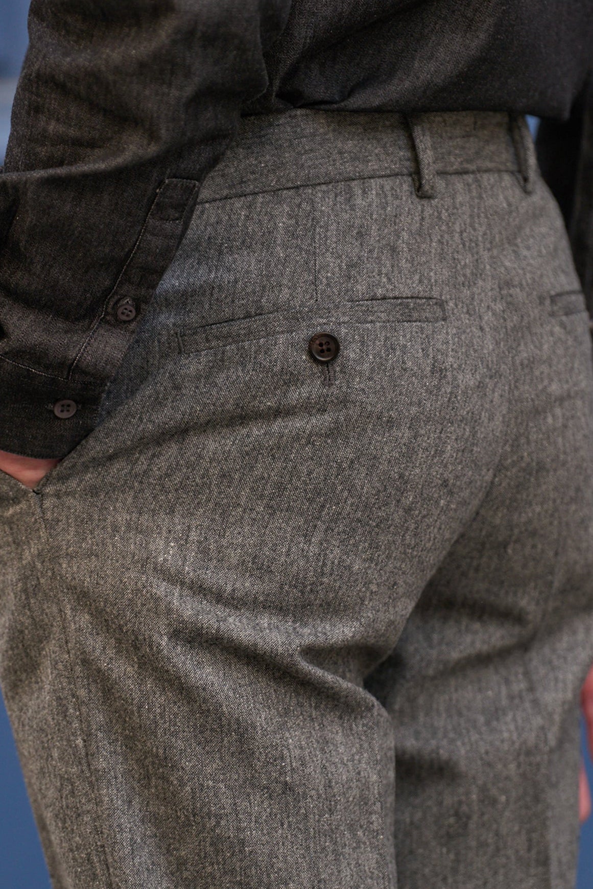 Pantalon De Costume Eluard P - Fumee - Image 5