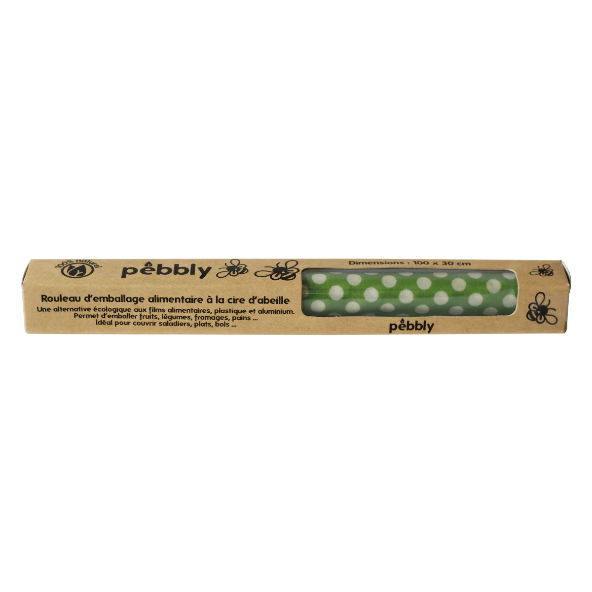 Rouleau D'Emballage Alimentaire À La Cire D'Abeille - Vert - Image 4