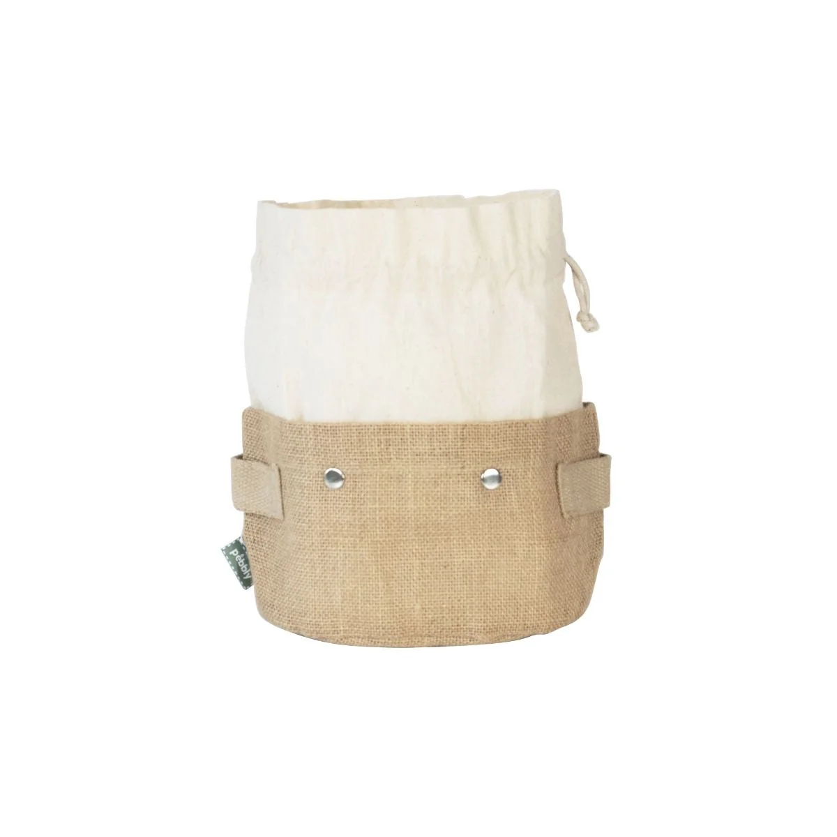 Corbeille De Conservation Amovible 2-En-1 En Coton Bio Et Jute - Beige - Image 4