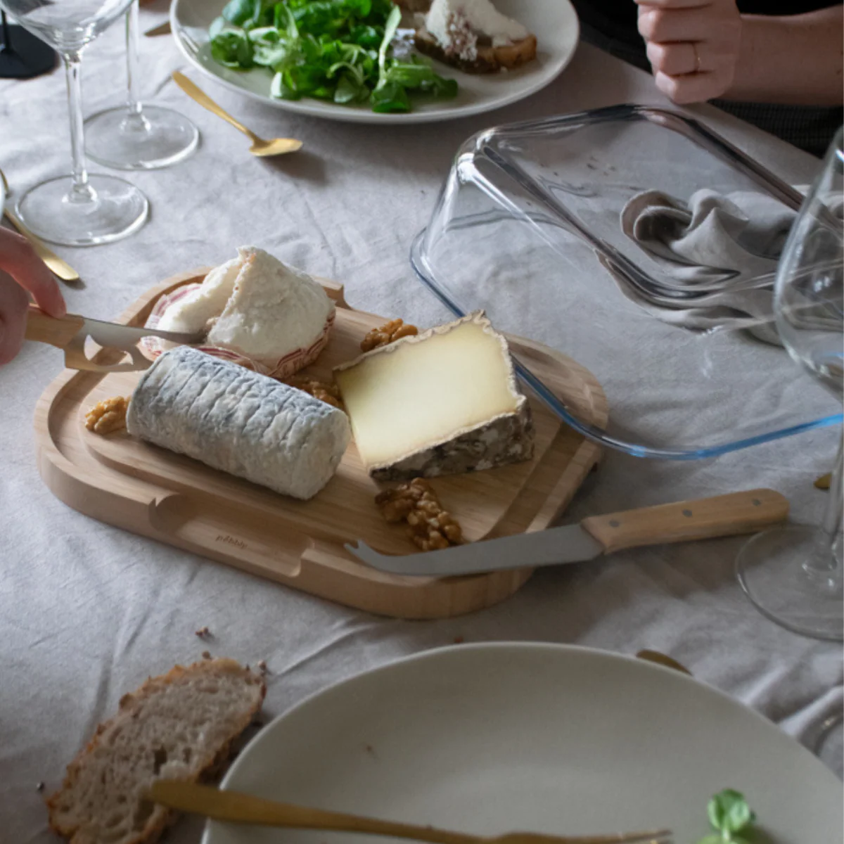 Boîte À Fromage En Verre Et Bambou - Transparent - Image 2