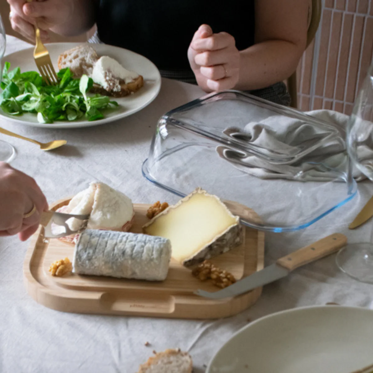 Boîte À Fromage En Verre Et Bambou - Transparent - Image 3