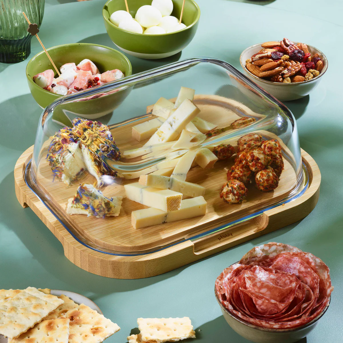 Boîte À Fromage En Verre Et Bambou - Transparent - Image 5