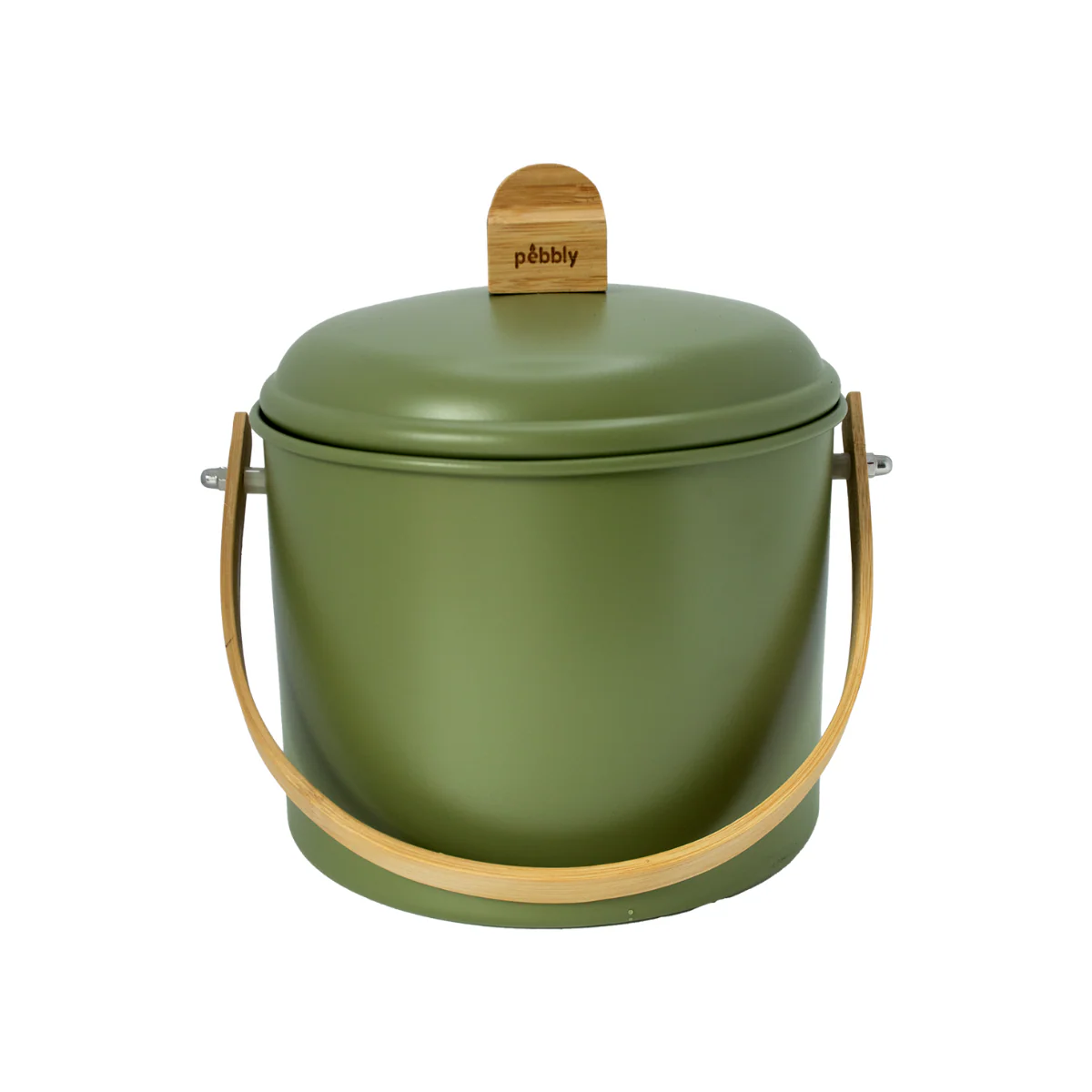 Seau À Compost D'Intérieur En Acier Avec Filtre À Charbon Anti-Odeurs - 3,5 L - Olive - Image 3