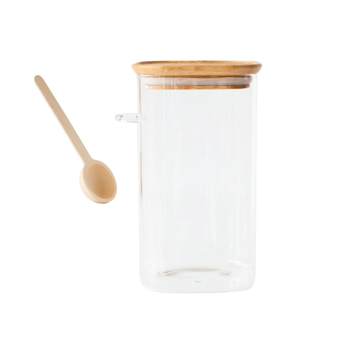 Boîte Haute Carrée Avec Cuillère À Doser Intégrée - Transparent - Image 4