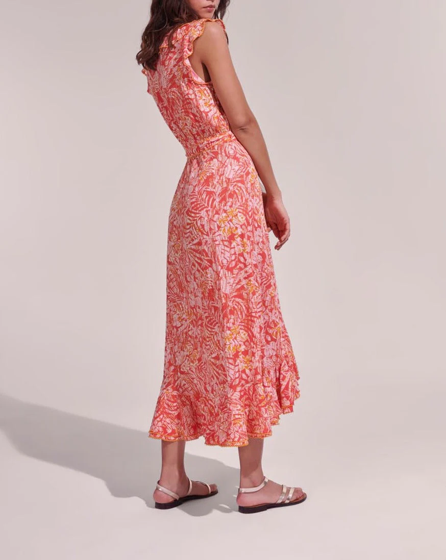 Robe Midi Aude - Orange Tropical - Femme - Image 4
