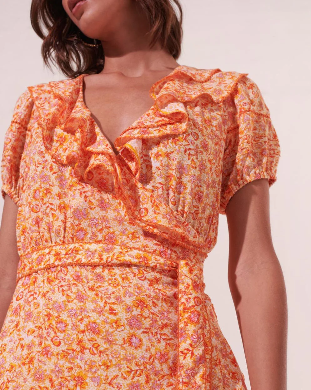 Robe Courte Aude - Orange Mayflower - Femme - Image 2
