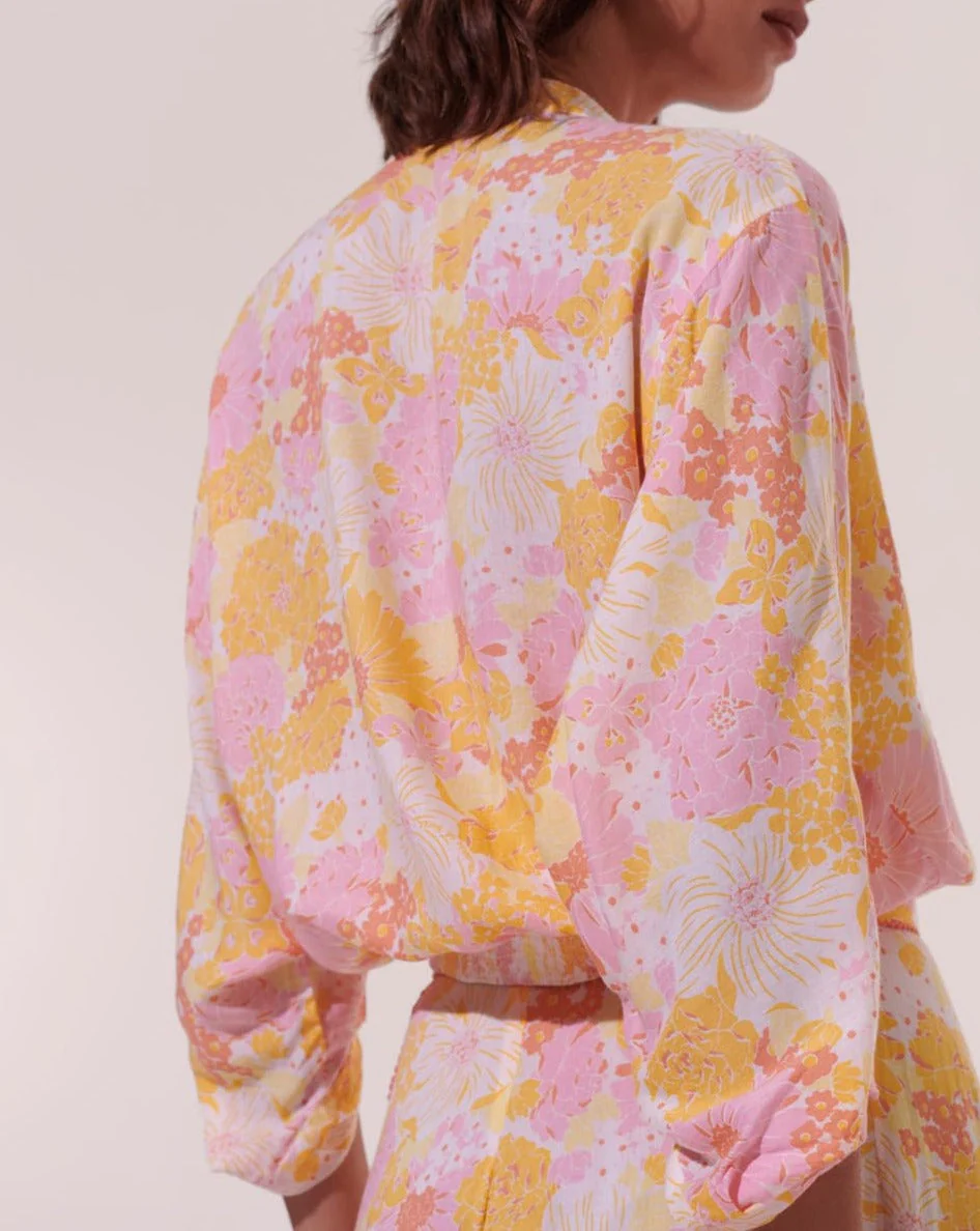 Chemise Azia - Yellow Flower Mix - Femme - Image 2