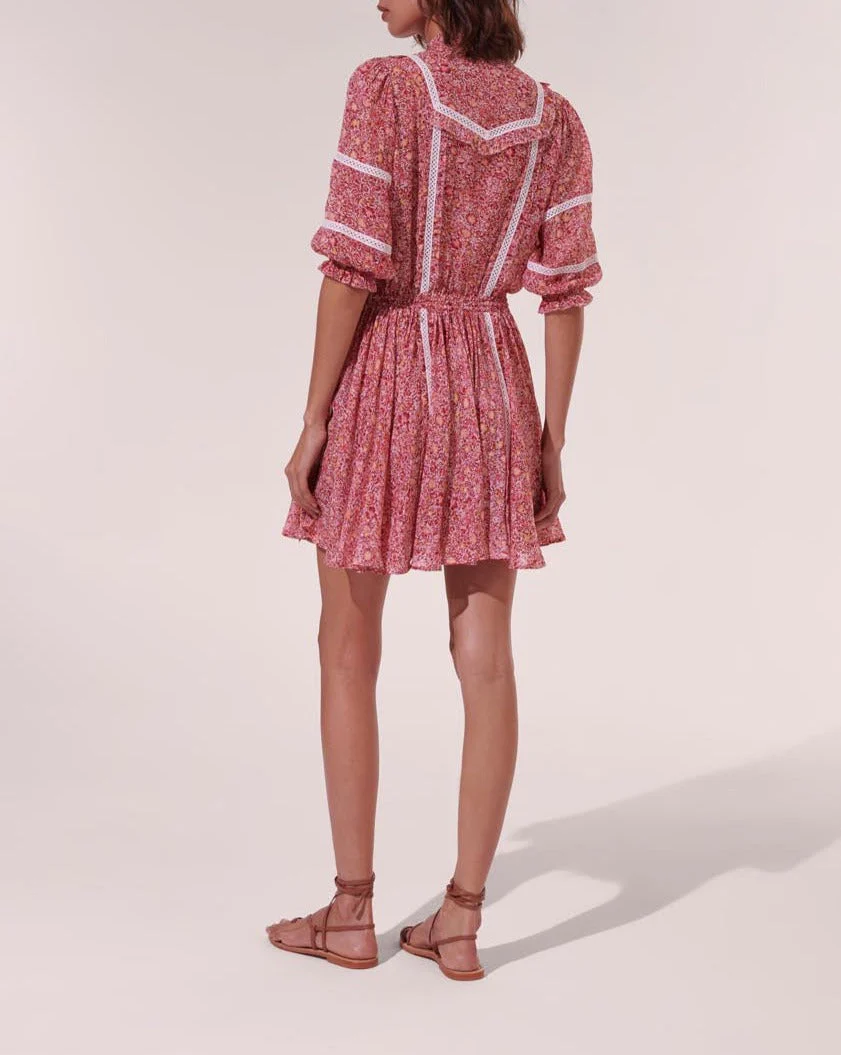 Robe Courte Amanda - Pink Mayflower - Femme - Image 2