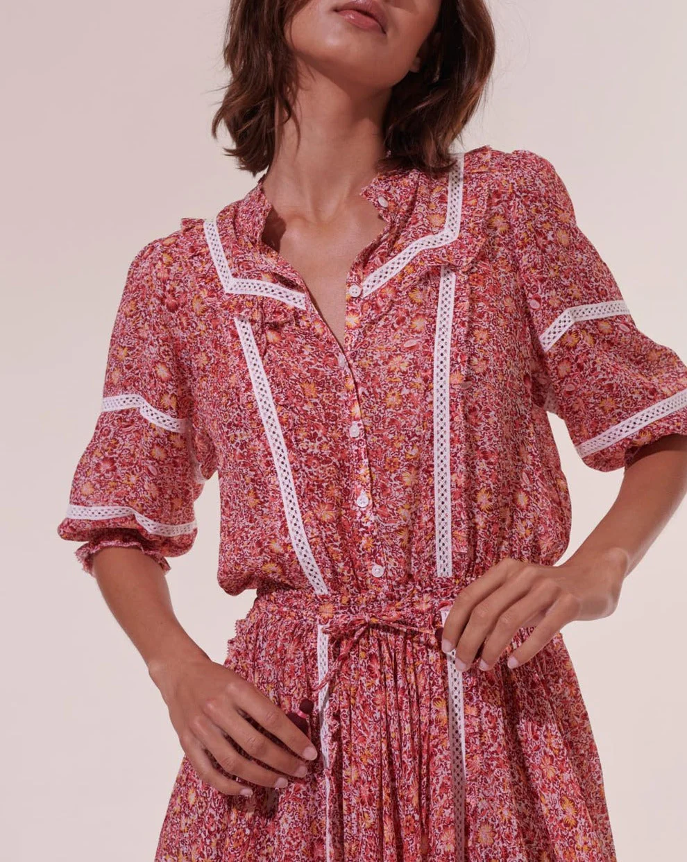 Robe Courte Amanda - Pink Mayflower - Femme - Image 4