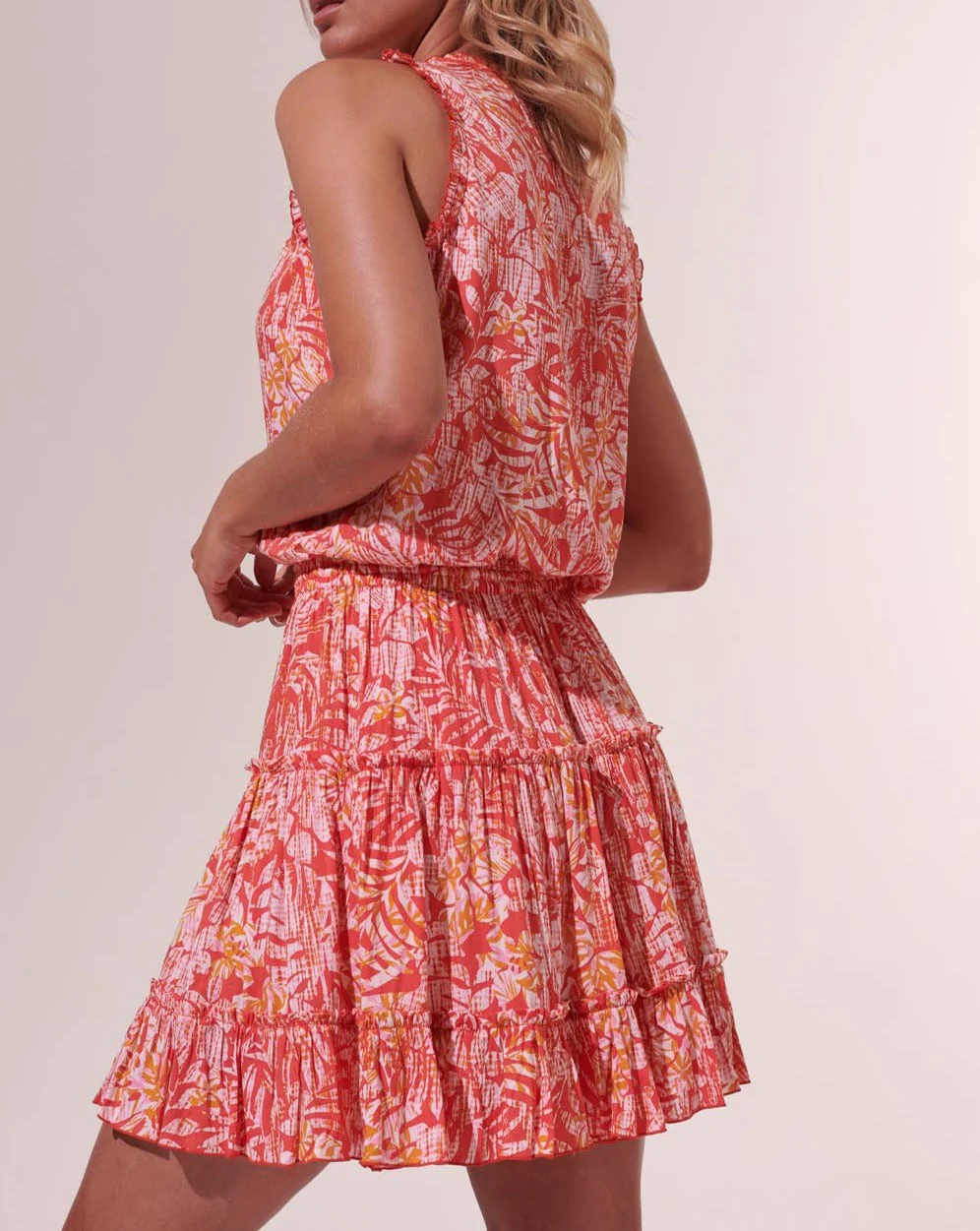 Robe Courte Clara - Orange Tropical - Femme - Image 3